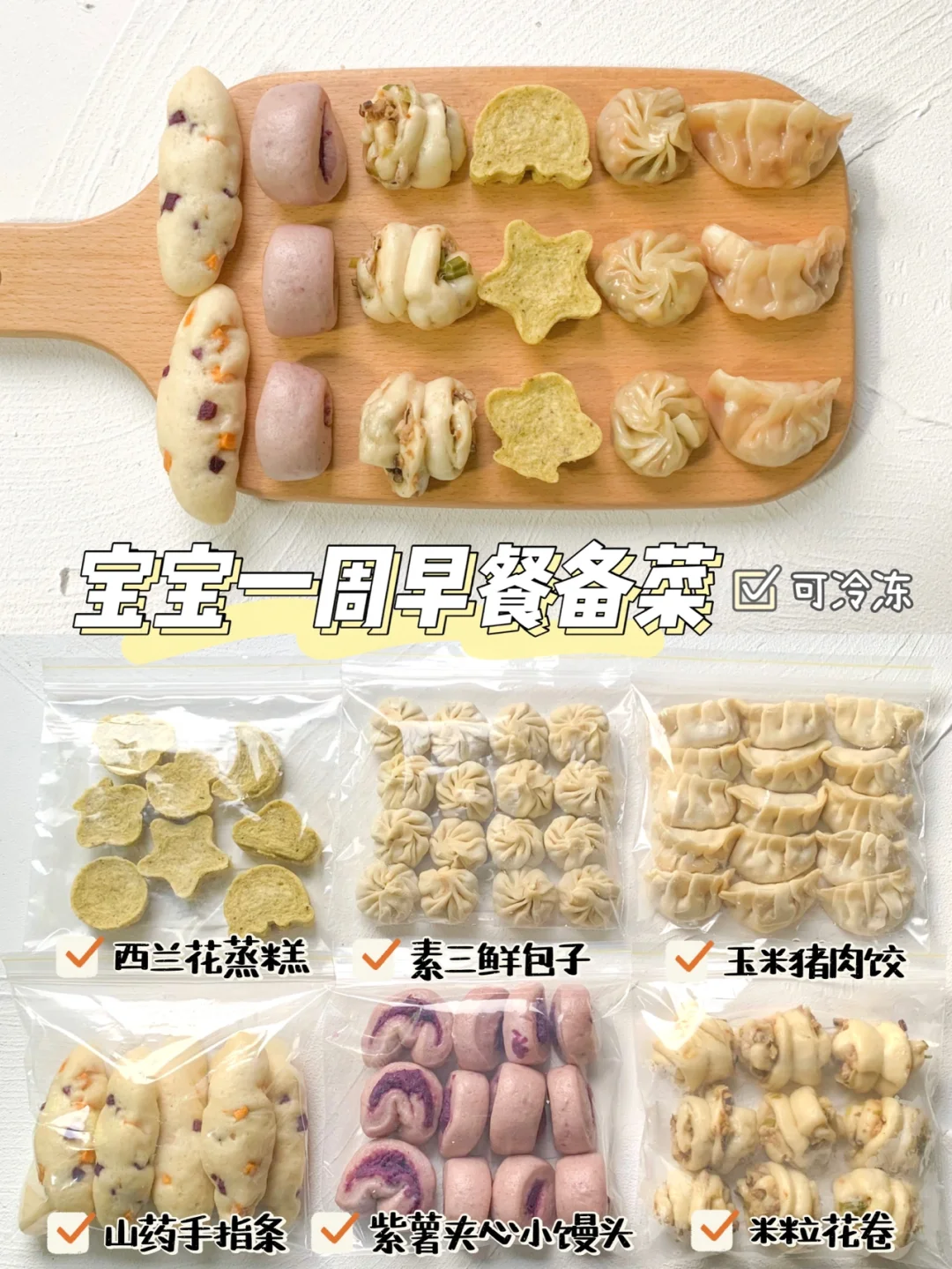 宝宝一周早餐不重样｜独立带娃高效备菜