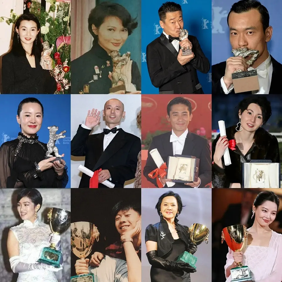 欧洲三大电影节华人影帝、影后，其中戛纳电影节含量最高。 ​​​