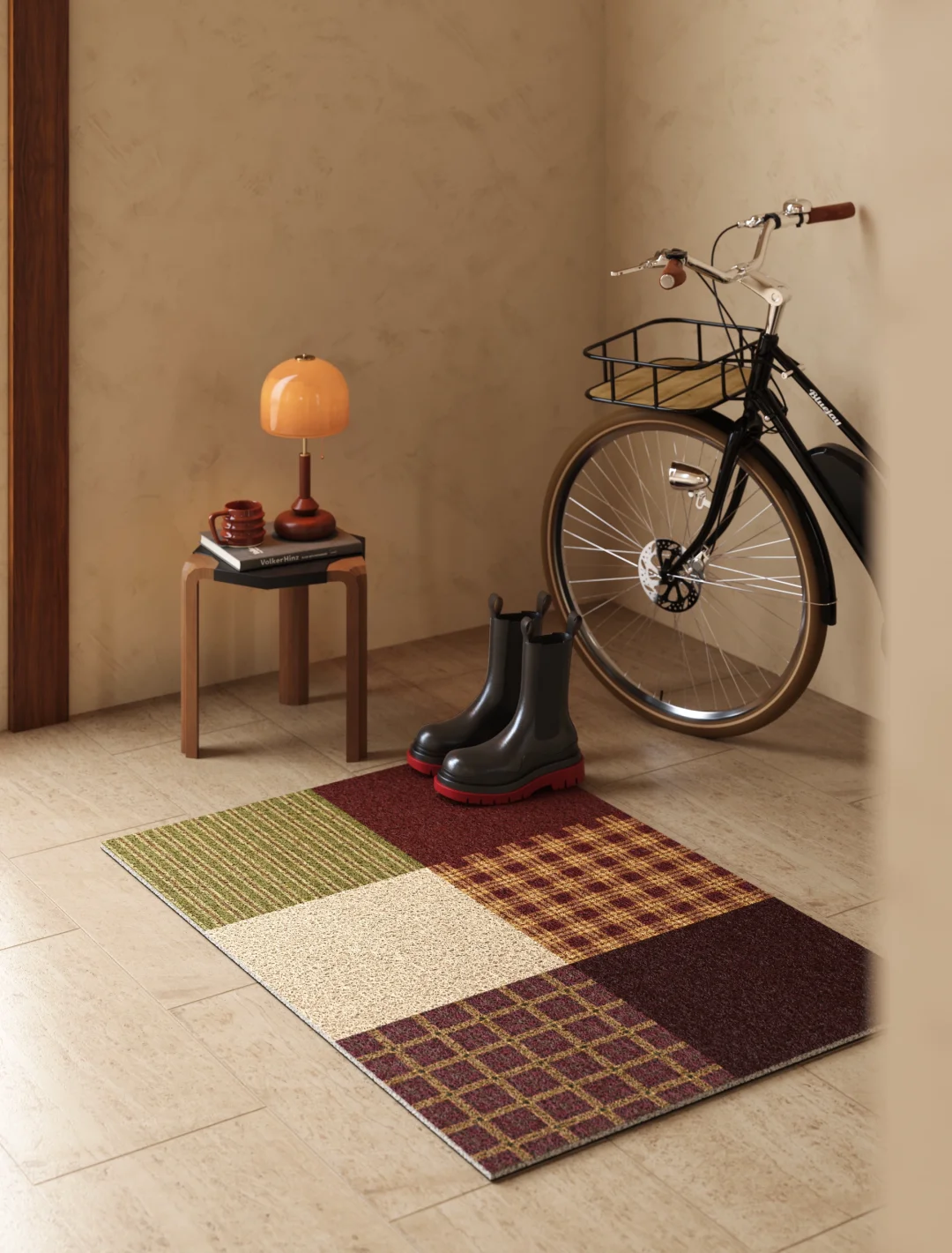 vintage拼接风地垫！🍂古早味好浓...