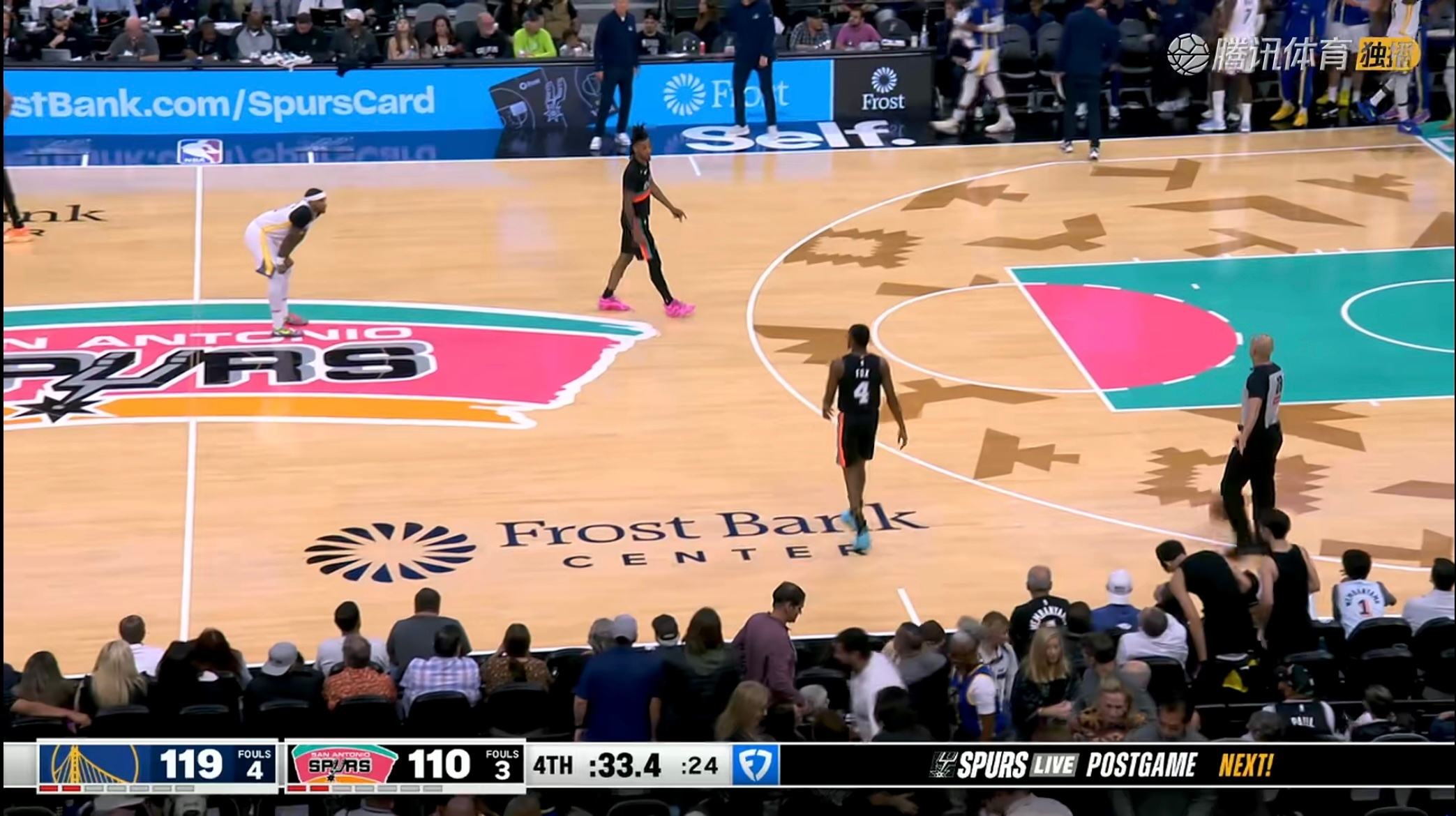 勇士拿下马刺！又会很多人说没有库明加我们打的更好，打的更流畅，你库明加就是毒瘤