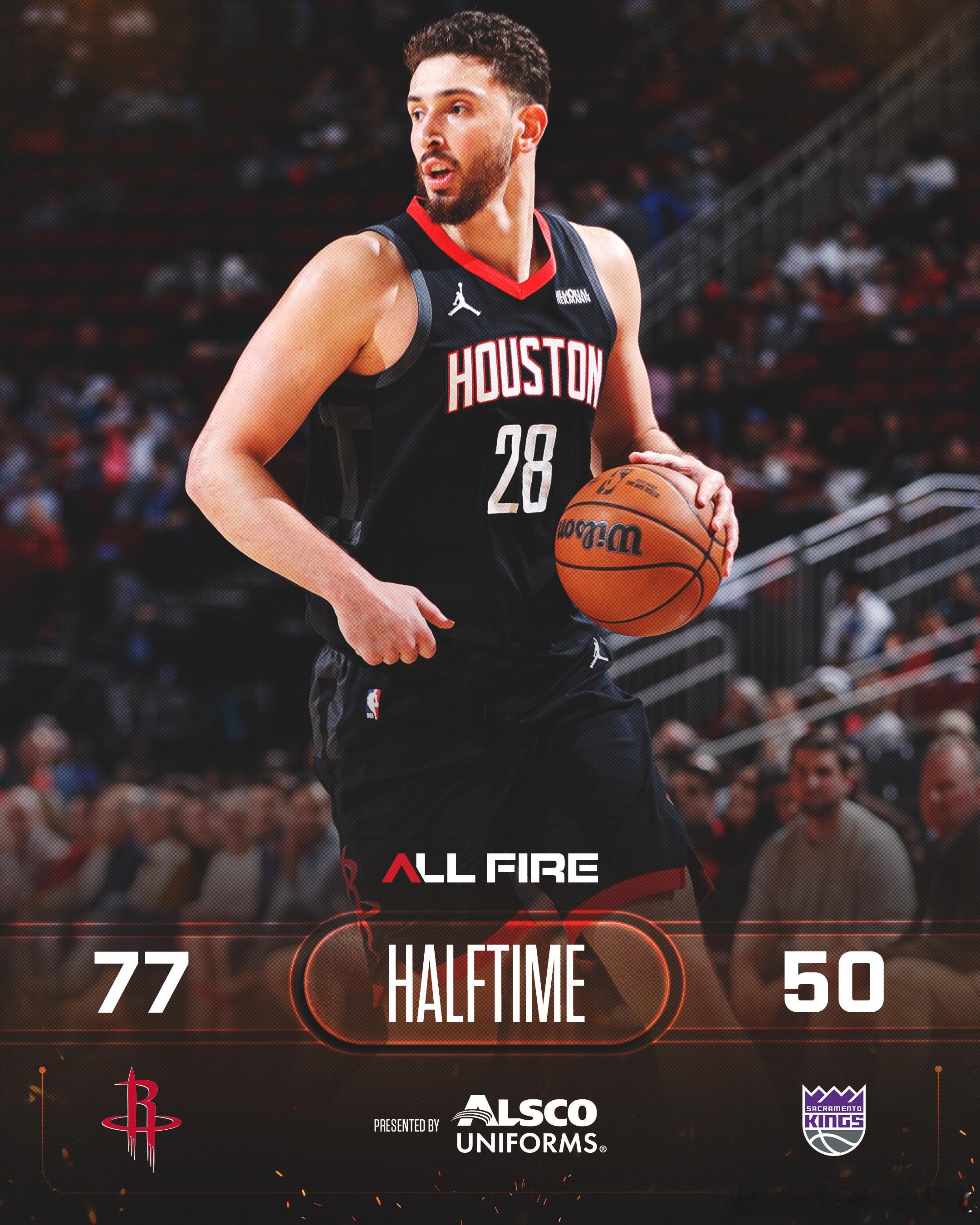 半场领先27分，全员发挥阿门：🤡国王vs火箭