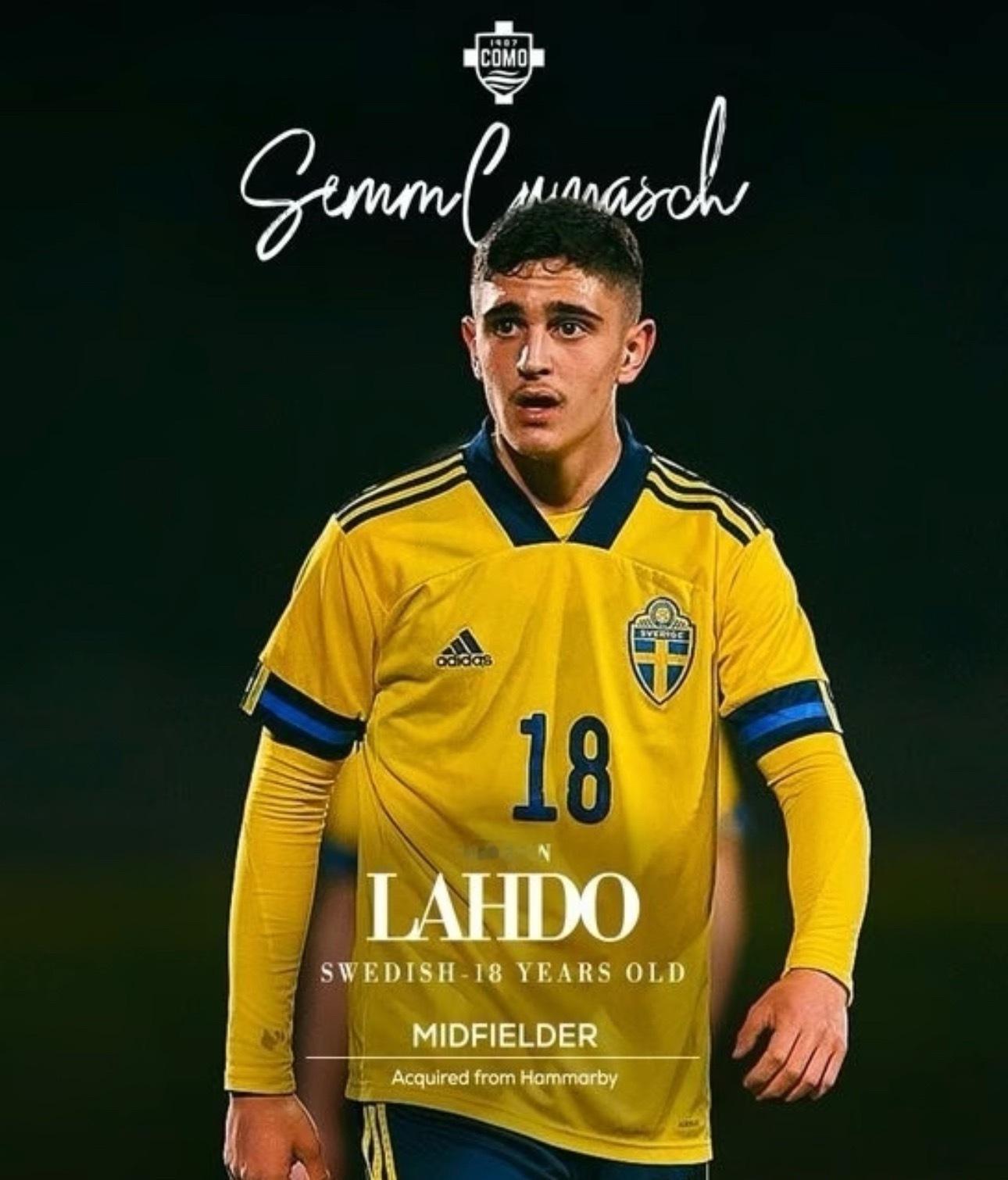 官方：科莫签下18岁瑞典新星拉赫多，签约至2031年北京时间2月3日，意大利科莫