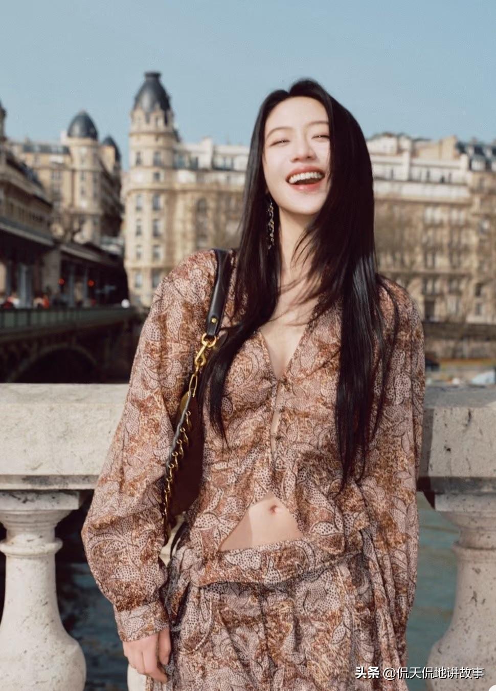 向涵之这次巴黎造型直接打通任督二脉，美商爆表！从清甜小女孩蜕变成松弛大气的大美女