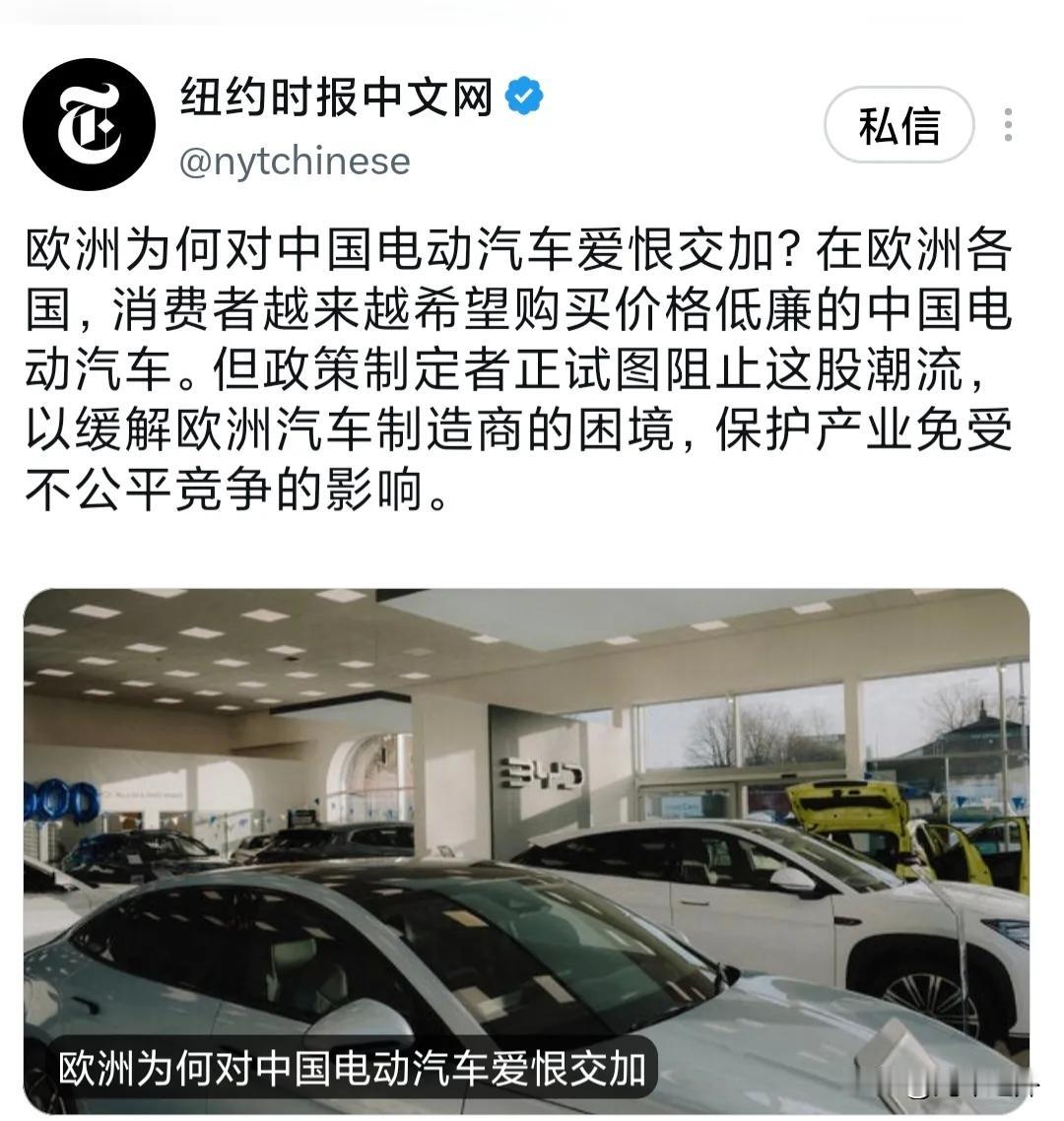 欧洲人抢着买，政客拼命拦！谁在替中国电动车“拉仇恨”？

欧洲人抢着买中国电动车