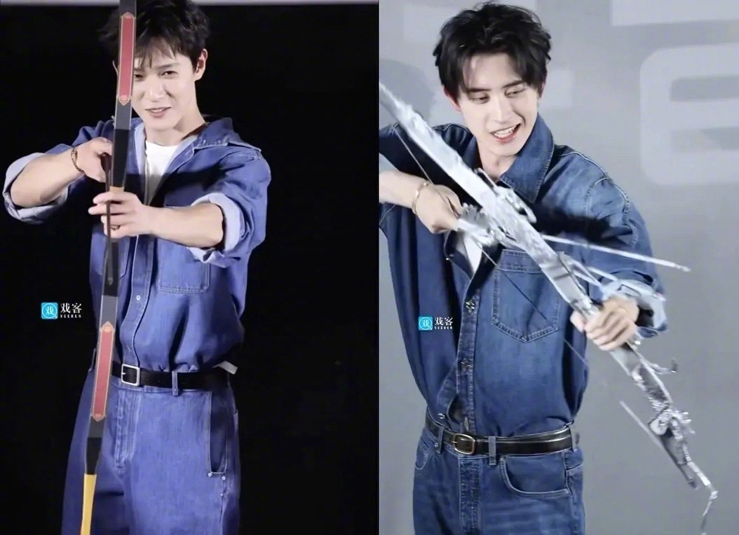 敖瑞鹏、李昀锐剧宣撞造型了，同款牛仔套装。 