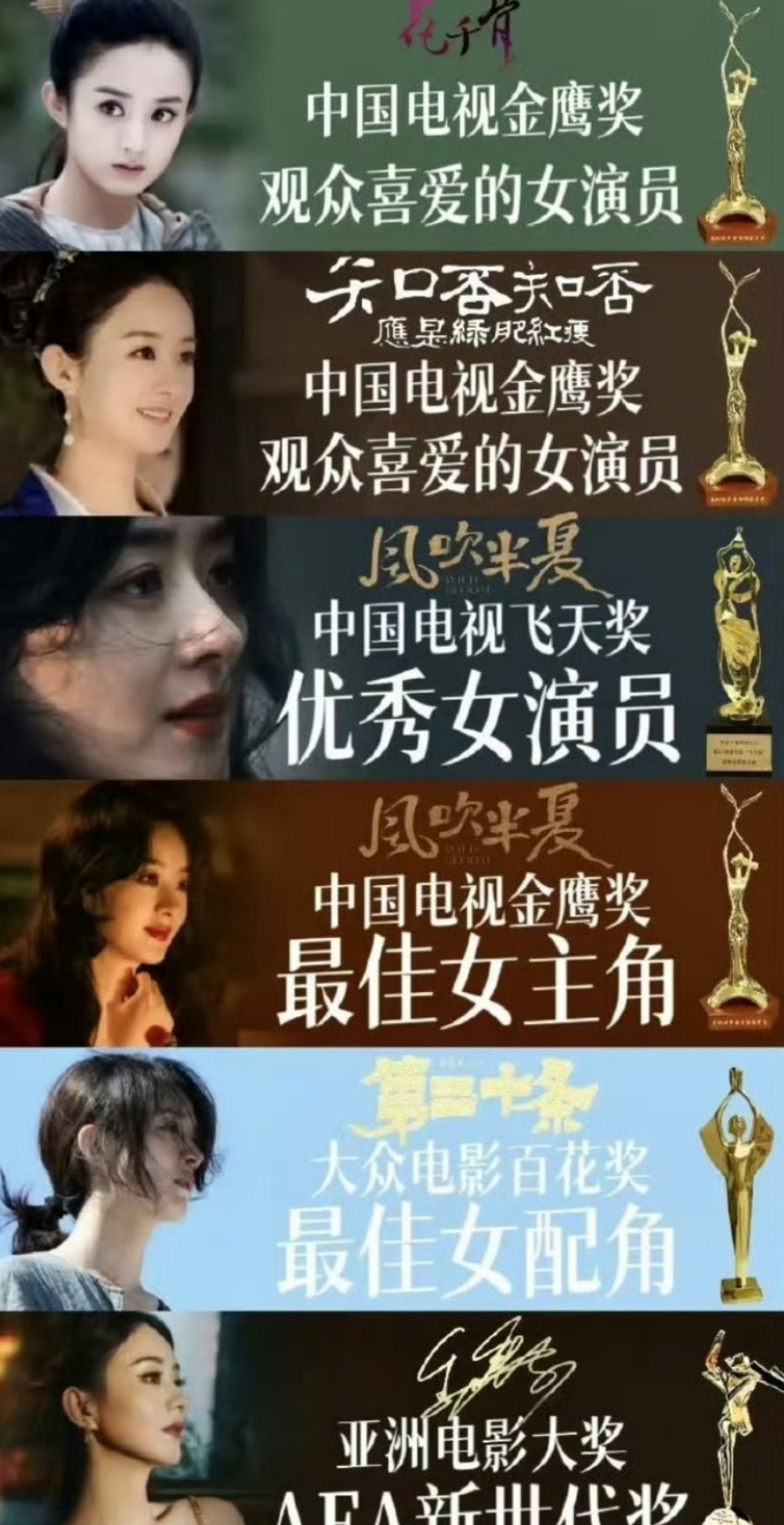 赵丽颖白玉兰落寞疑因视频非报审片段别瞎揣测互相尊重好吗！你赵姐就是你赵姐赵丽颖