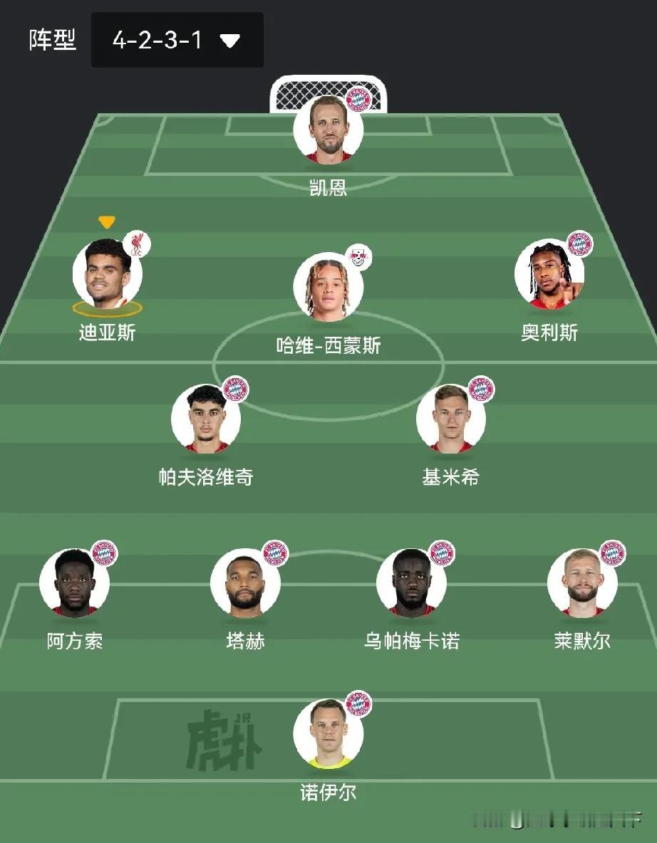 其实拜仁新赛季这个前场阵容真的不弱于任何对手。现在穆夏拉受伤拜仁完全可以把西蒙斯