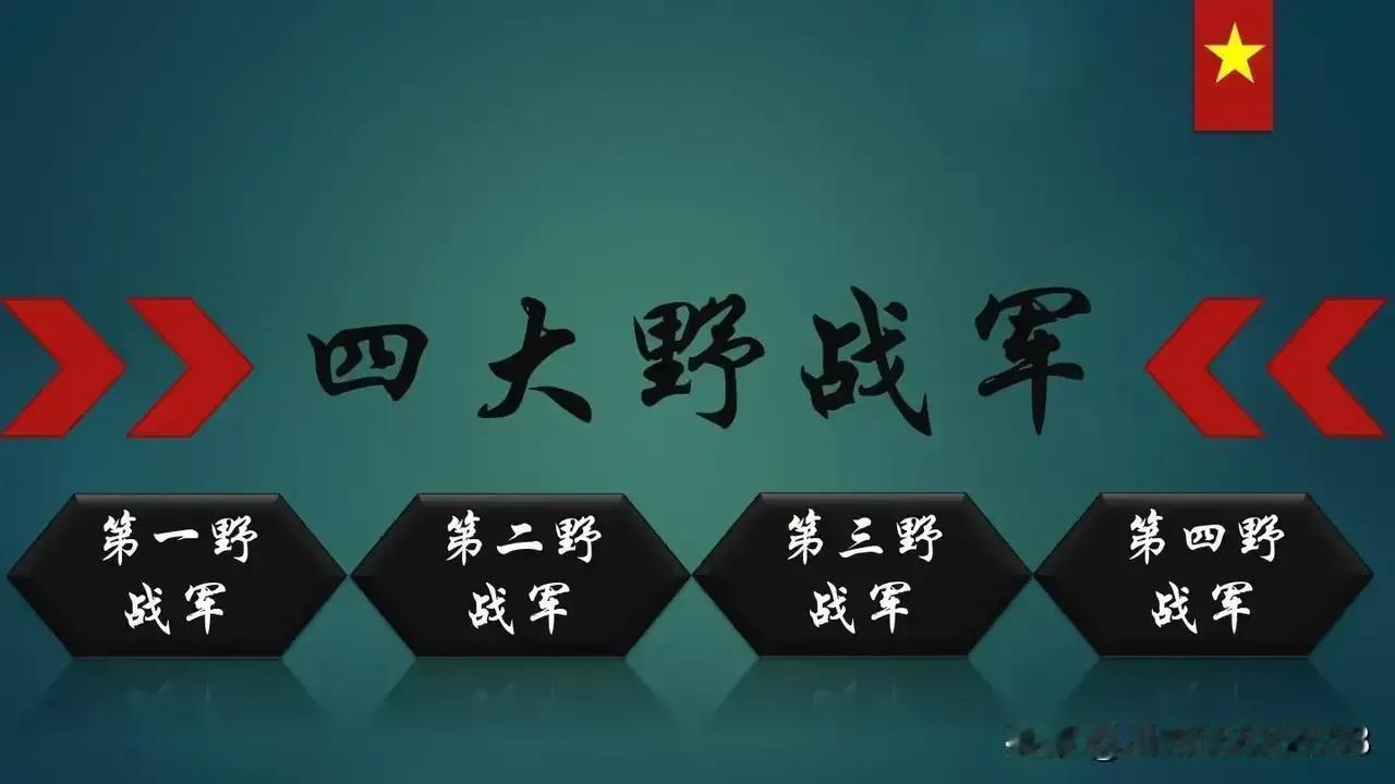 解放战争四个野战军主要帅将
一野司令员兼政委彭德怀元帅、大将许光达、上将王震、周