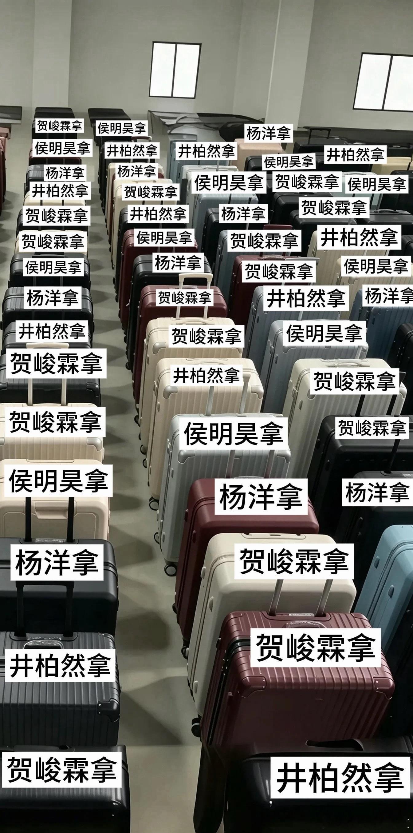 给井柏然杨洋贺峻霖侯明昊开个旅综，全世界的行李箱都能被他们扛走😂 ​​​