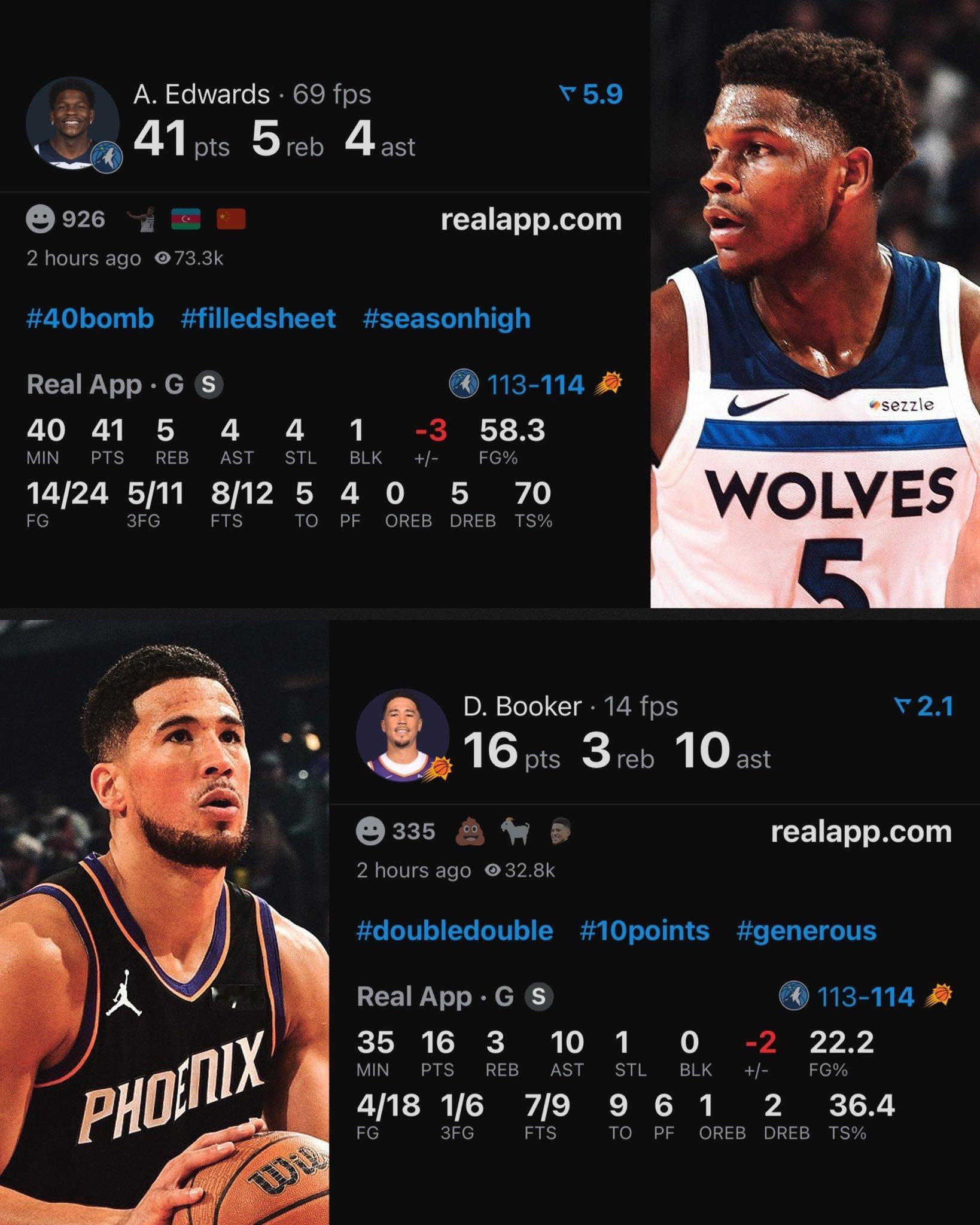 华子和布克本场比赛的表现对比，18中4并有9失误6犯下场的那个人赢了