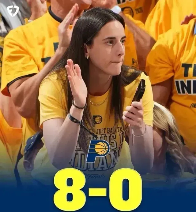 WNBA状元克拉克8次到步行者季后赛观战步行者比赛，8胜0负，简直就是步行者的福