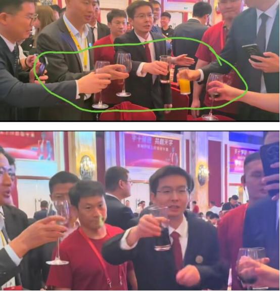 [微风]宇树科技上市庆功宴上创始人王兴兴敬酒时宾客几乎没有喝白酒的。就连王兴兴喝