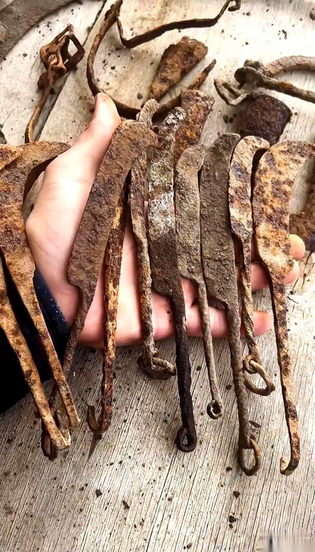 就这玩意儿。
老宅子墙角挖出来的，一声闷响。
拿在手里沉甸甸的，上面那点儿锈，都