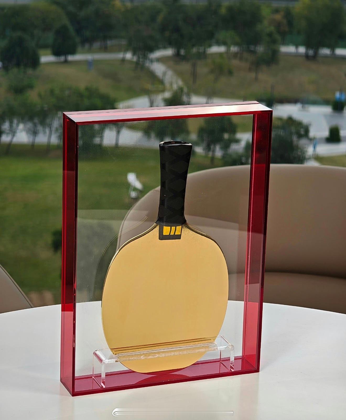 辛纳拿到六王赛冠军获得一把纯金球拍。樊振东如今也拿到了纯金乒乓球拍。小胖完完全全