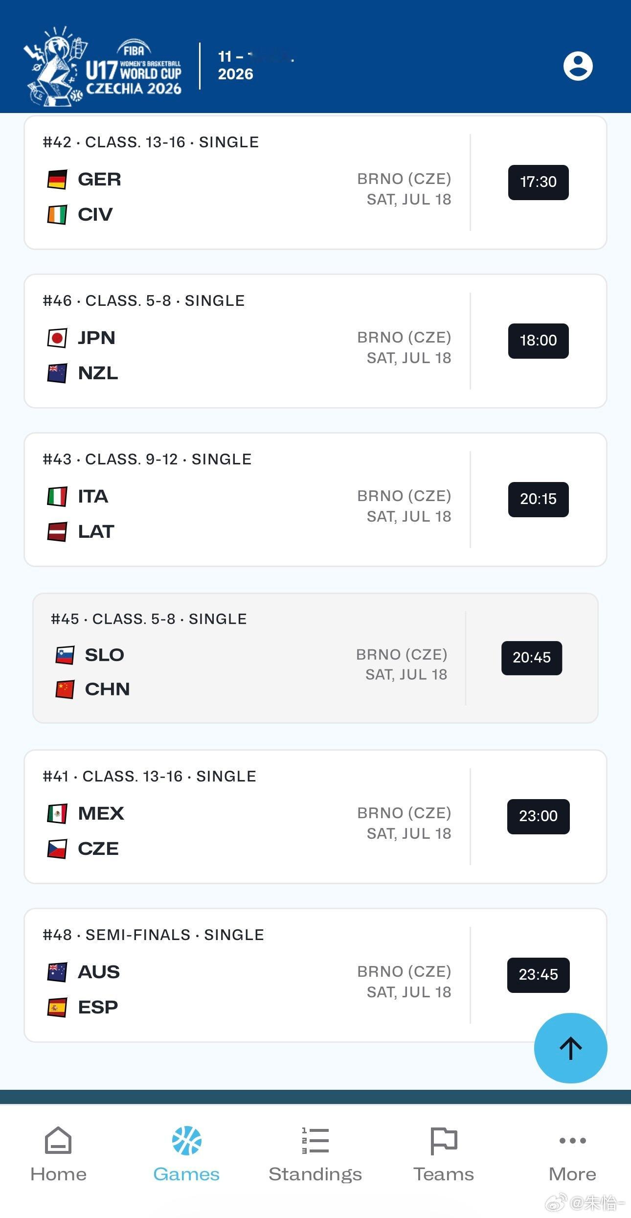 u17女篮世界杯 U19女篮世界杯八强突围赛结束，半决赛+排位赛赛程出炉，中国姑