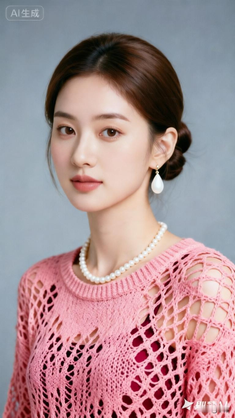 谁能拒绝温柔感拉满的穿搭啊！一件镂空粉毛衣，那细腻的针织纹理，粉色又自带甜美氛围