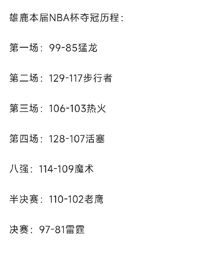 雄鹿夺冠证明了2点
1，当家球星必须要有超巨坐镇。
2，教练团队必须要有哈姆。