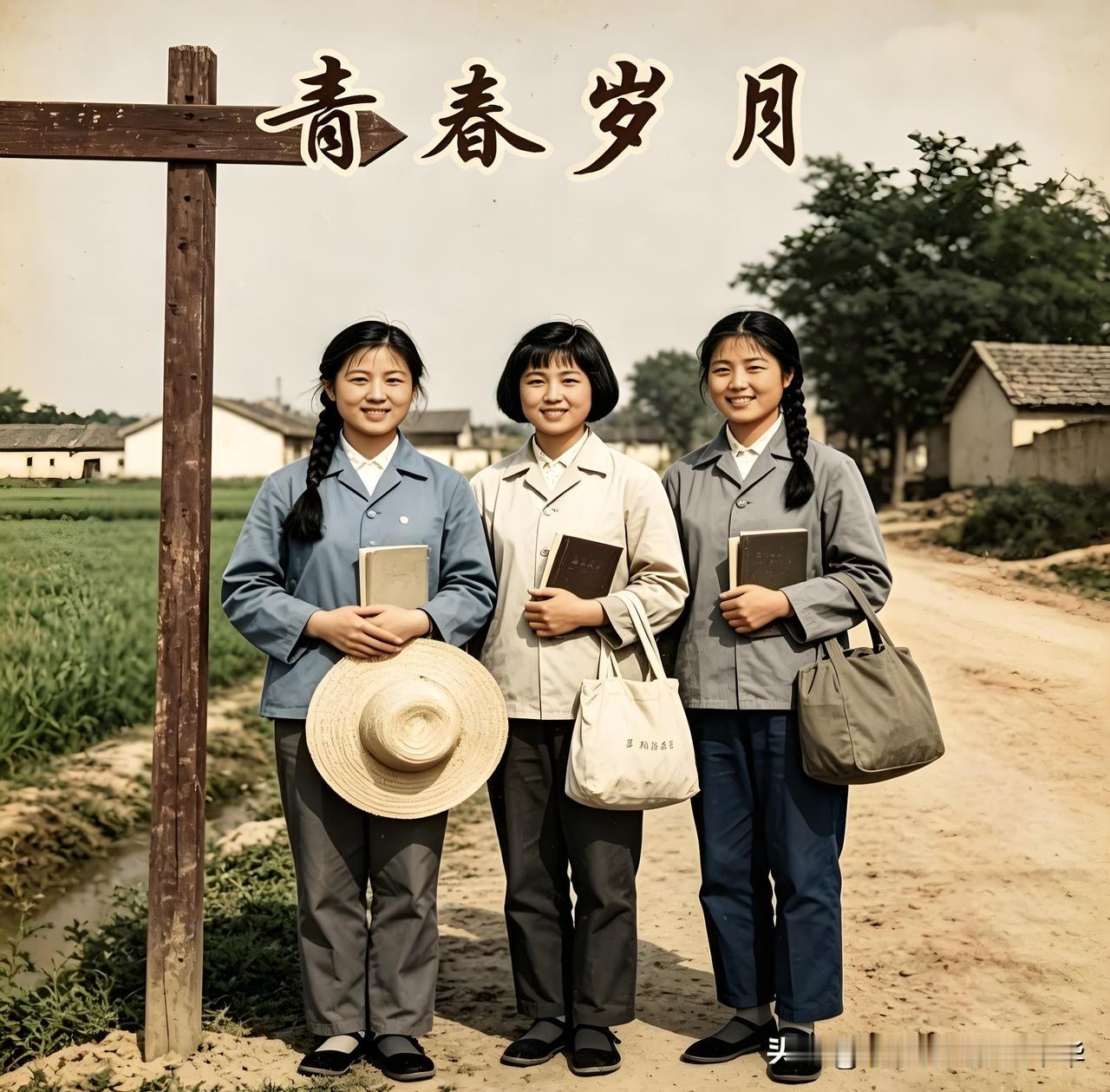 田野间的芳华，难忘知青青春岁月
 
这张泛黄的老照片定格了在那个特殊年代里的三位