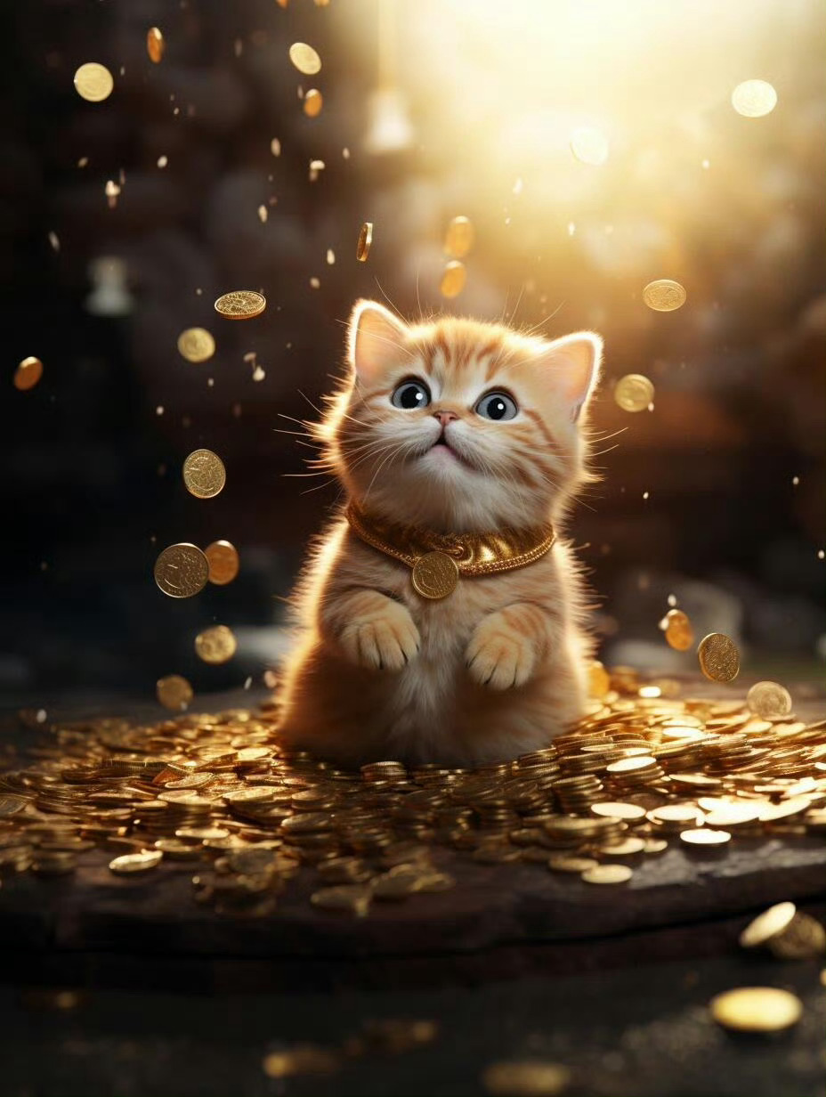 恭喜你，遇到了一年才出现一次的财运猫。 