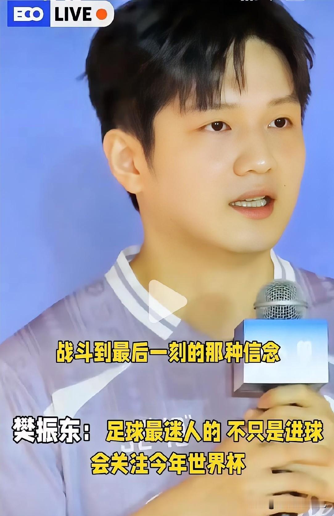 樊振东聊世界杯，热度盖过了一众球星。一段樊振东在活动上聊世界杯的发言，意外出圈。