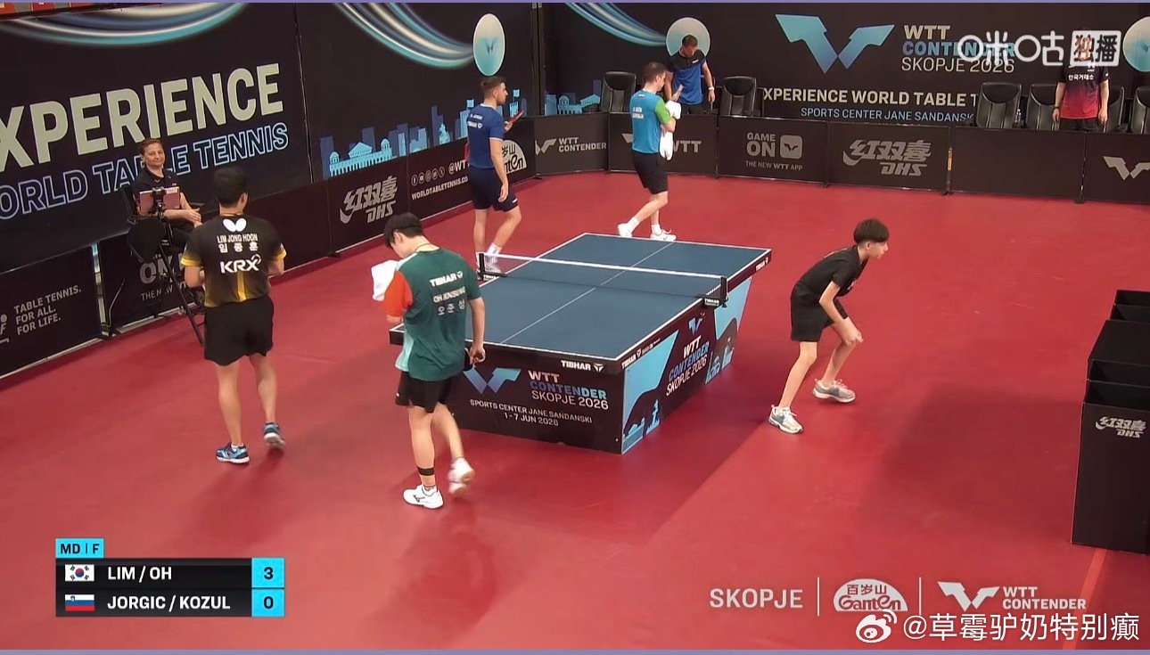 2026wtt斯科普里挑战赛男双决赛林钟勋/吴晙诚3-0达科/科祖尔（12-10