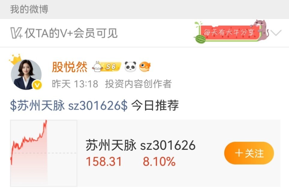 苏州天脉 sz301626[股票]在冲高一点，可以出来了 ​​​