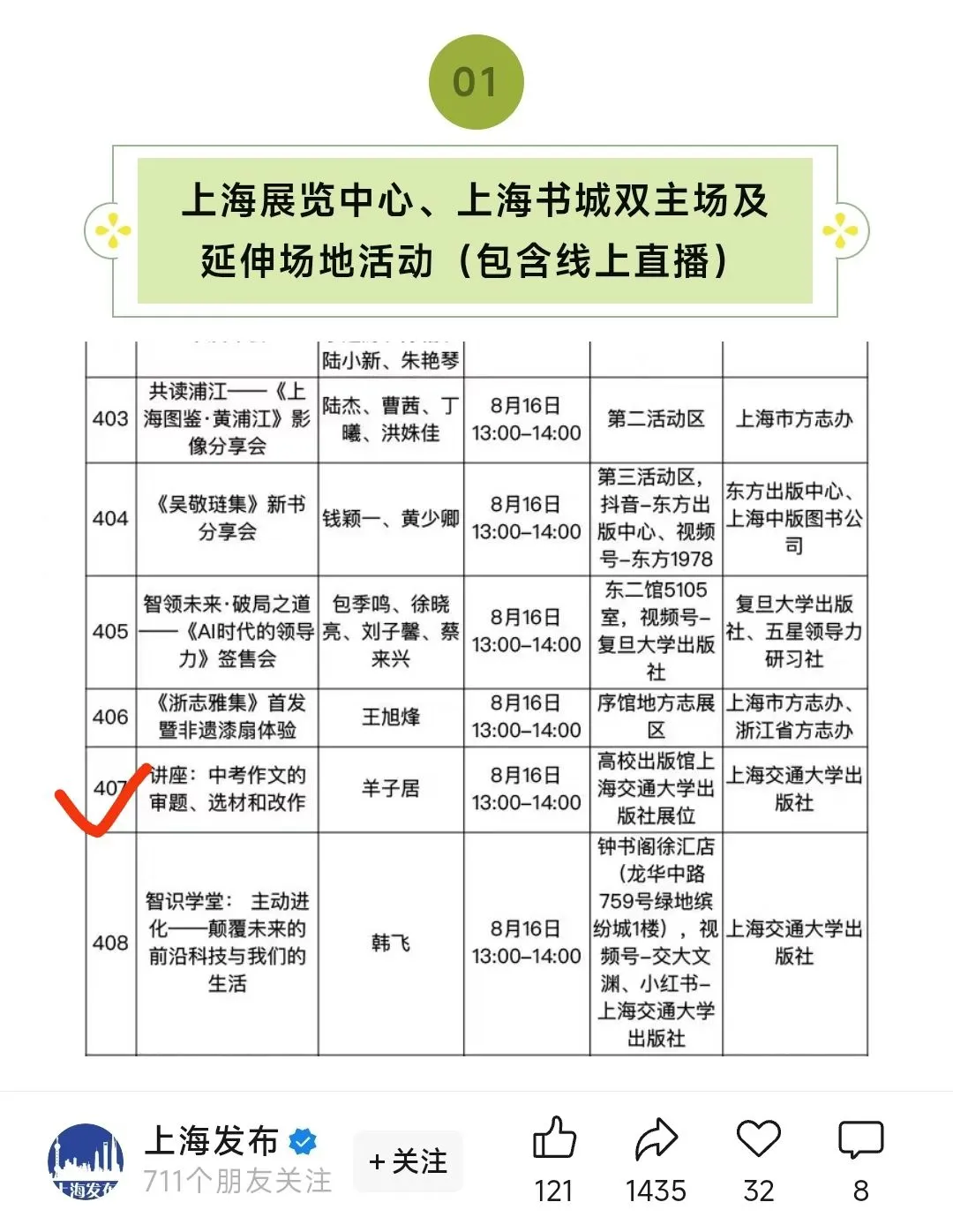 上海书展讲座“中考作文的审题选材和改作”