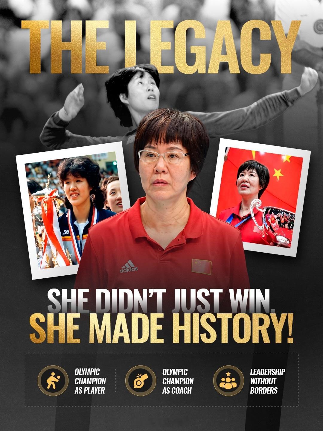 排球明星 排球世界：“🇨🇳 郎平：‘铁榔头’ 🔨🏆既是奥运冠军球员，又是