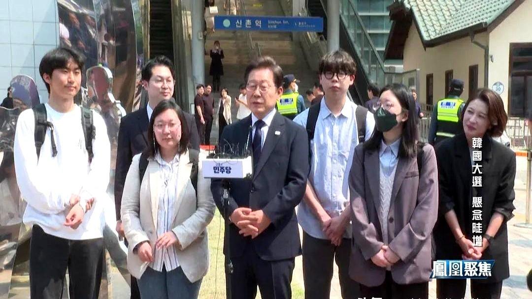 李在明的支持率领先达到49.2%，金文洙和李俊锡分列二、三位，分别为36.8%和