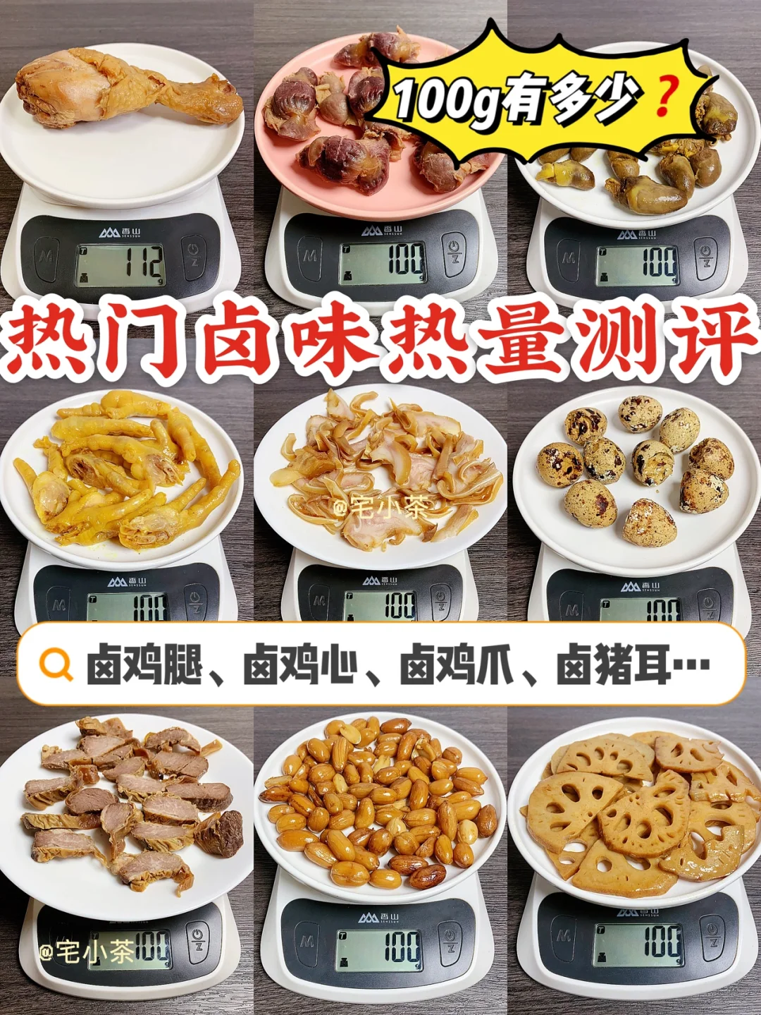热门卤味热量测评✅100g有多少❓