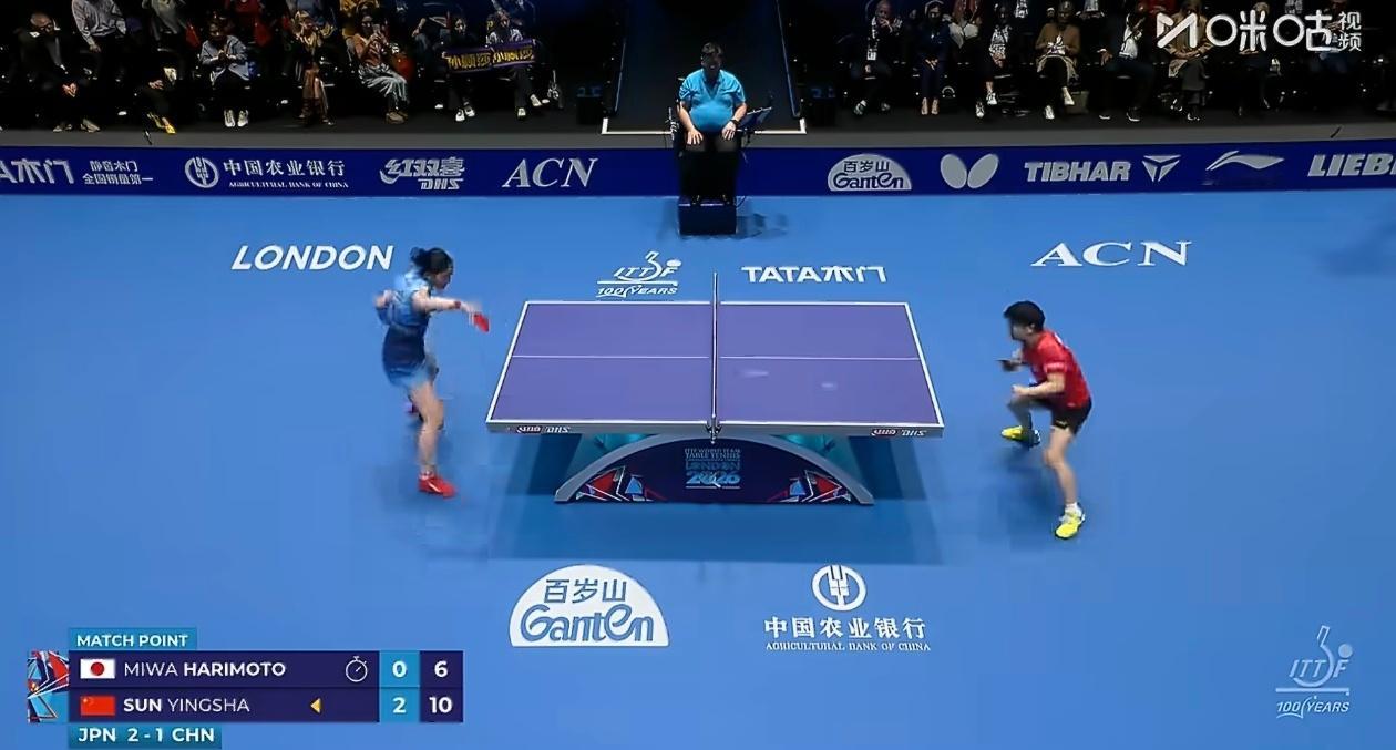 孙颖莎vs张本美和世乒赛中国女队2-2与日本队目前是平手想不到，女队打的也这么焦