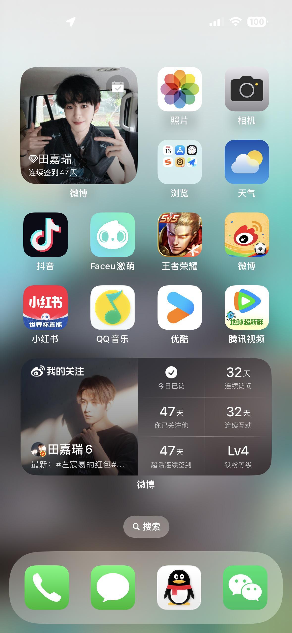 田嘉瑞  现在不仅满脑子是你，满屏幕也是你。