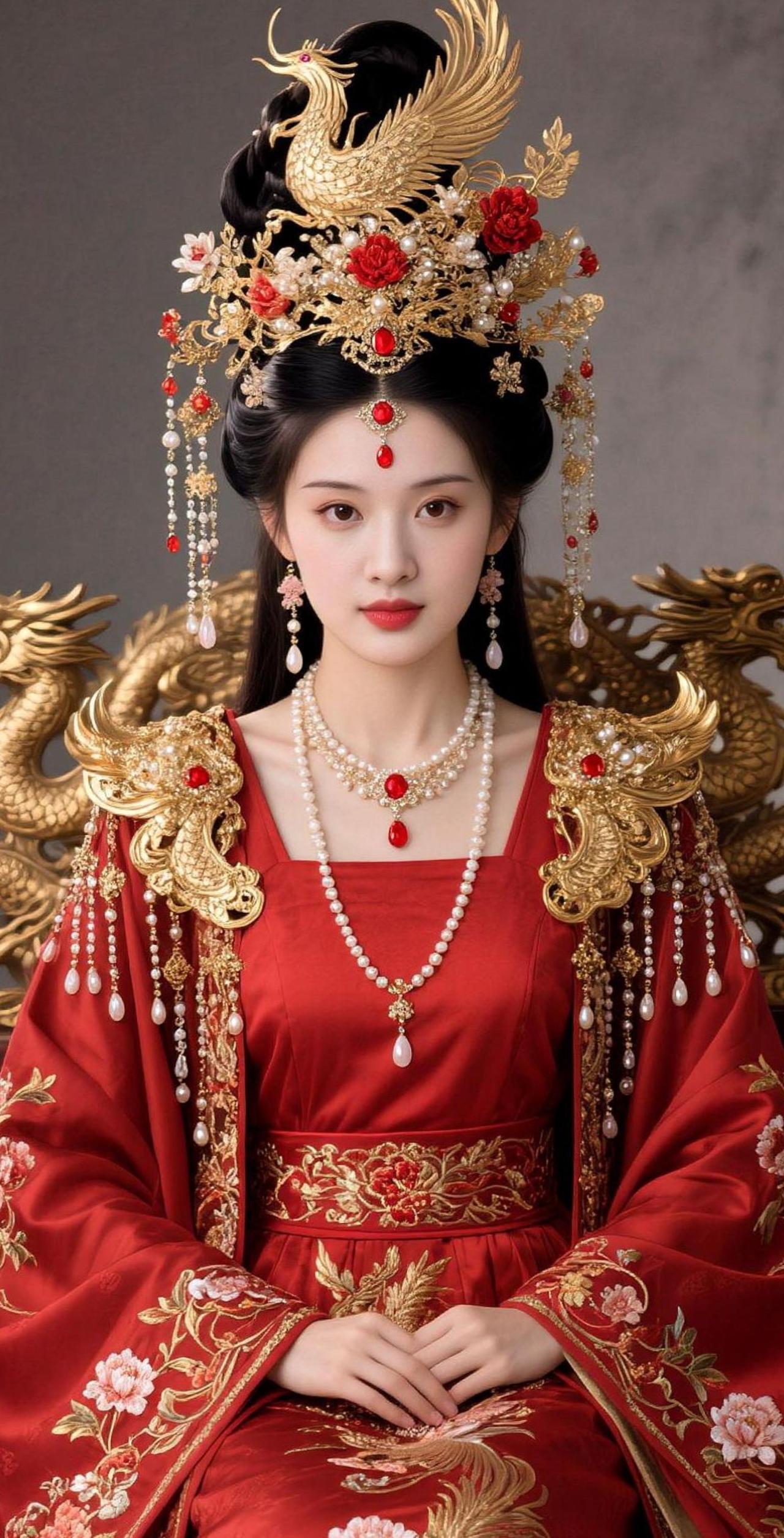 AI皇后华贵写真 抖音ai创作