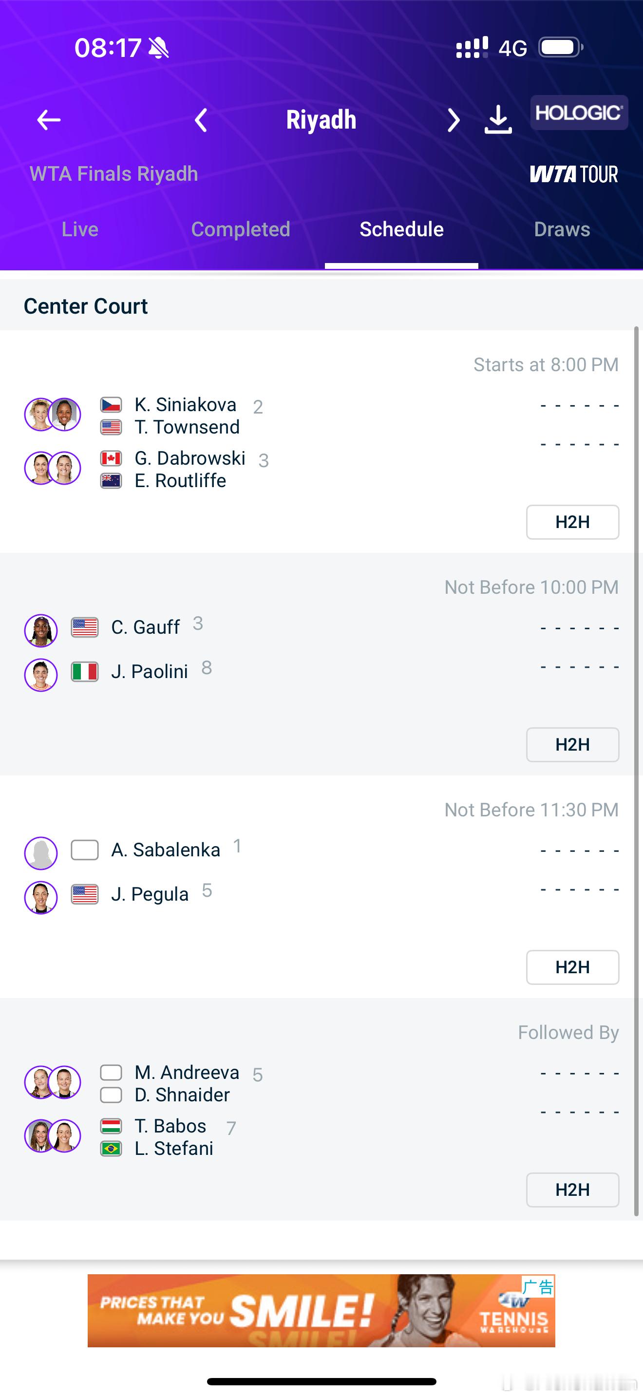 今日，总决赛另外一组也将迎来关键一轮。✅不早于北京时间晚上10点高芙[3] vs