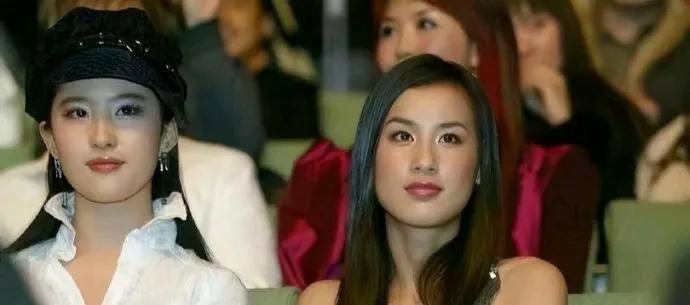 照片中的两位美女小姐姐当年的旧照片真是太清纯唯美了。左边的刘亦菲，带着黑色的帽子