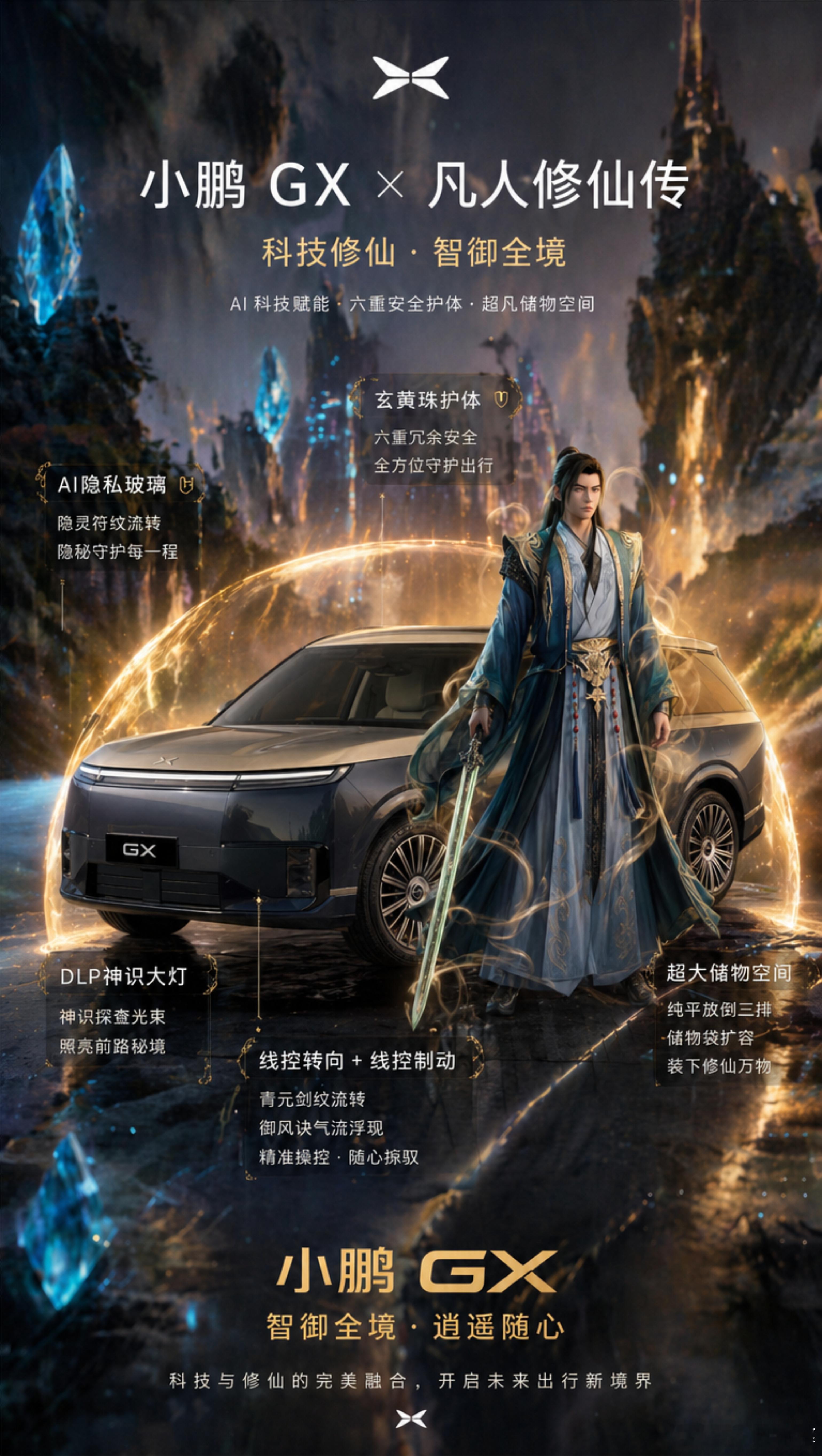 把我喜欢的小鹏gx 和凡人修仙传 做了个联名互动小鹏汽车小鹏汽车