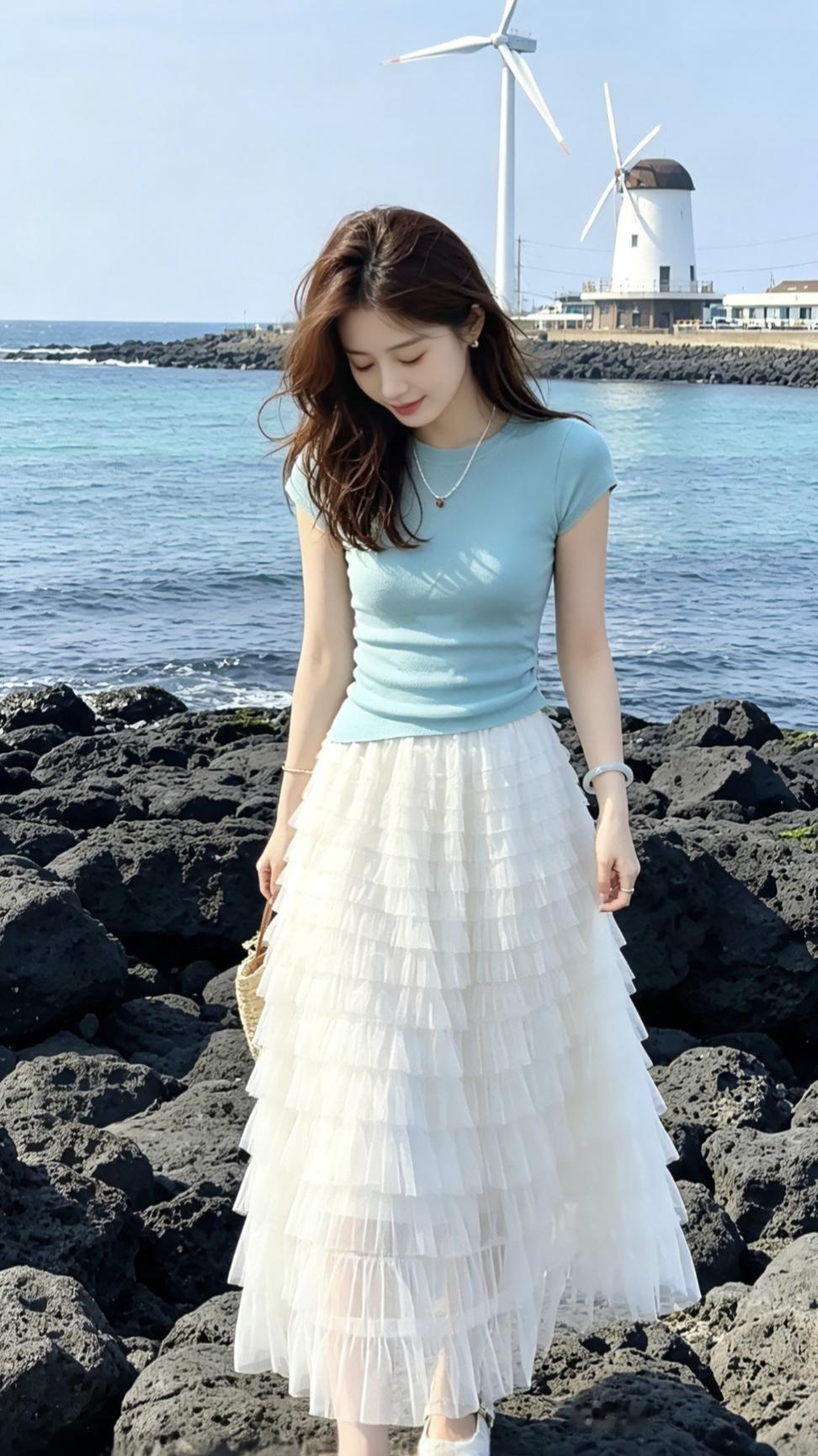 出游拍照穿搭 蛋糕裙 穿出自己的风格 温柔感小裙子 女装