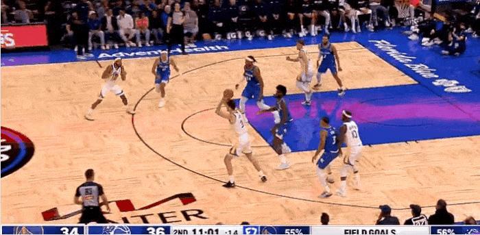 艺高人胆大！追梦助攻巴特勒完成背扣！
在今天NBA常规赛勇士对阵魔术的第二节比赛