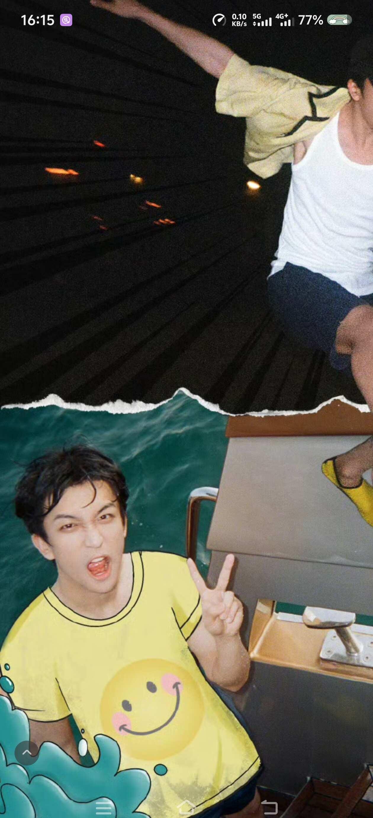 黄子啊~怎么这么见外呢还给自己P个衣服，你说说，又不是没看过~下次不许了哈嘿嘿嘿