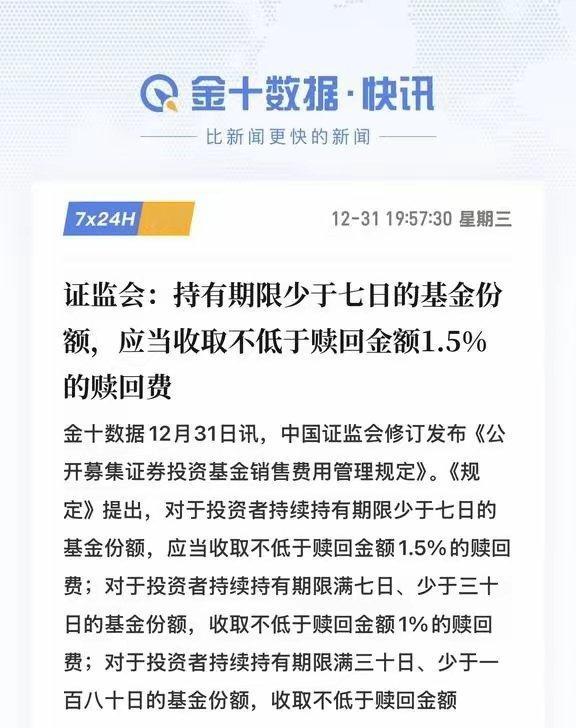 手续费涨价了做 T 难搞了0-7天持基 不低于1.5%手续费7-30天 不低于1