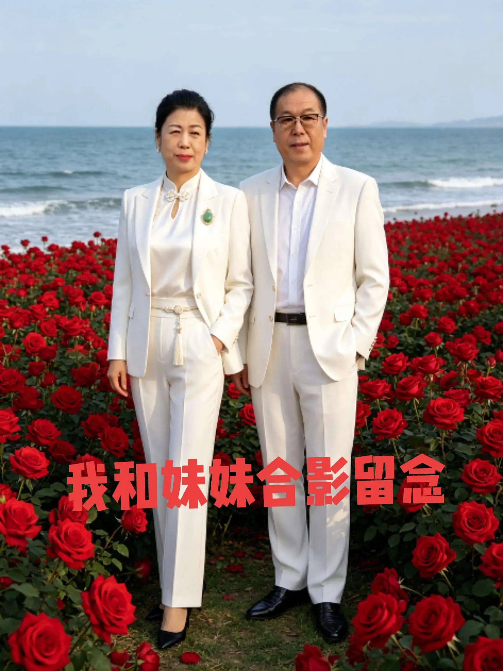 我合妹妹合影留念。
