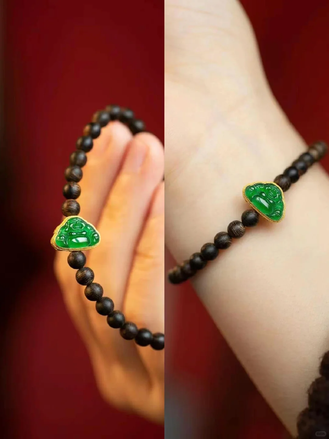 翡翠佛公搭配沉香，没人会拒绝吧❗️❗️❗️❗️