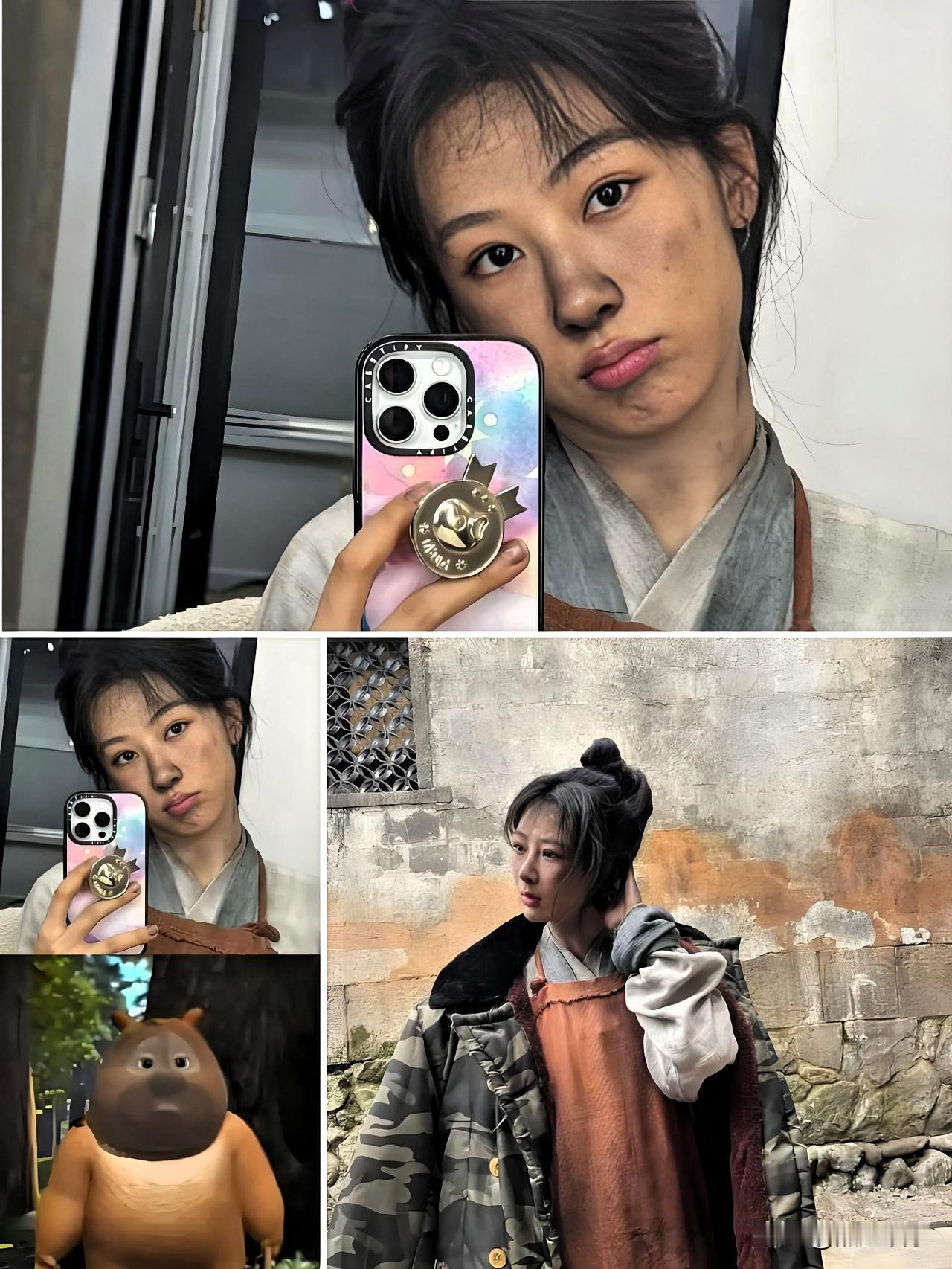 杨紫这是彻底放飞自我了？

一张“脏脏包”自拍，配文“李祯本祯”，直接把剧组后台