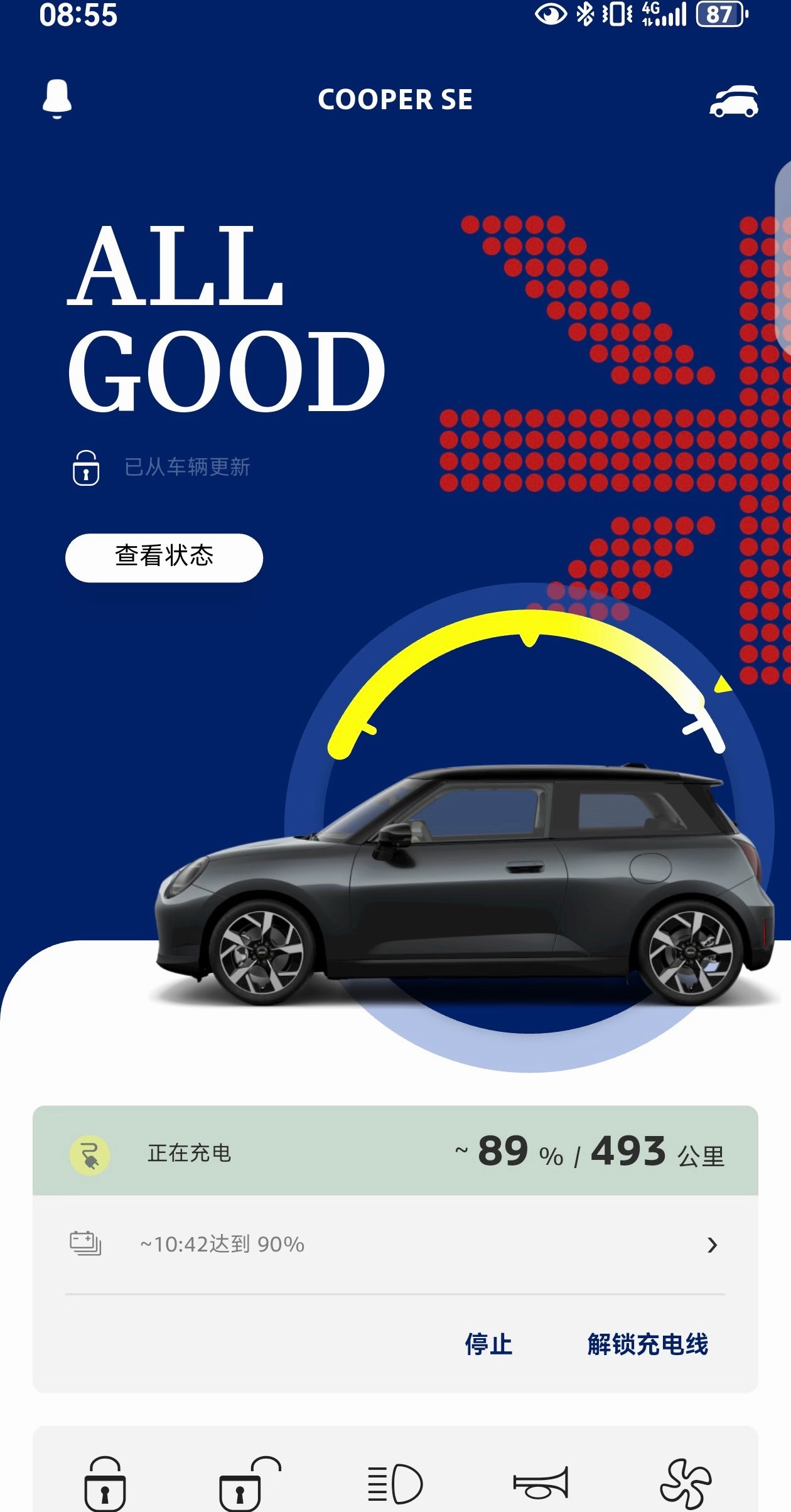 天气回暖了，大家的电咪续航有没有上涨？（图源来自一位车主）迷你所爱mini