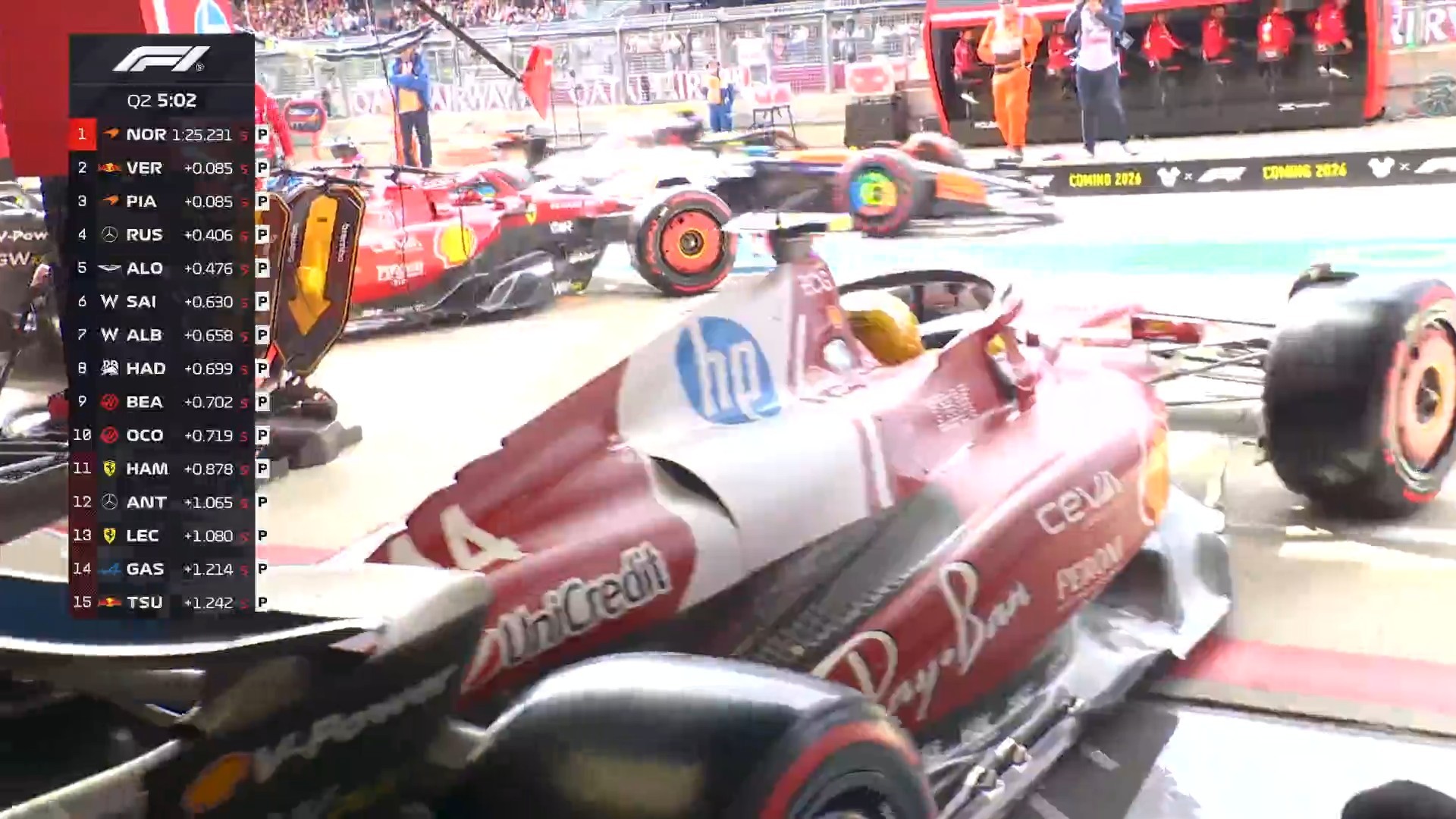 法拉利上新软胎了，看看速度[并不简单]F12025F1英国大奖赛 ​​​