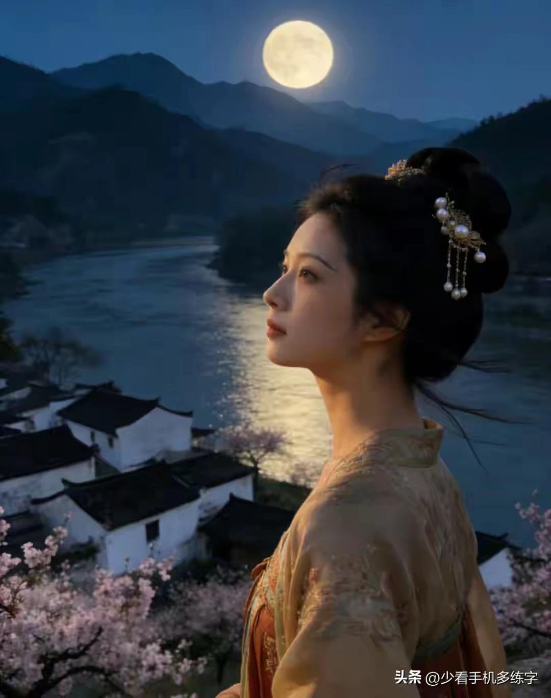 续句诗：
杏花村外水云空，
野渡无人杨柳风。
千里关山今夜月
天涯此时酒杯中。