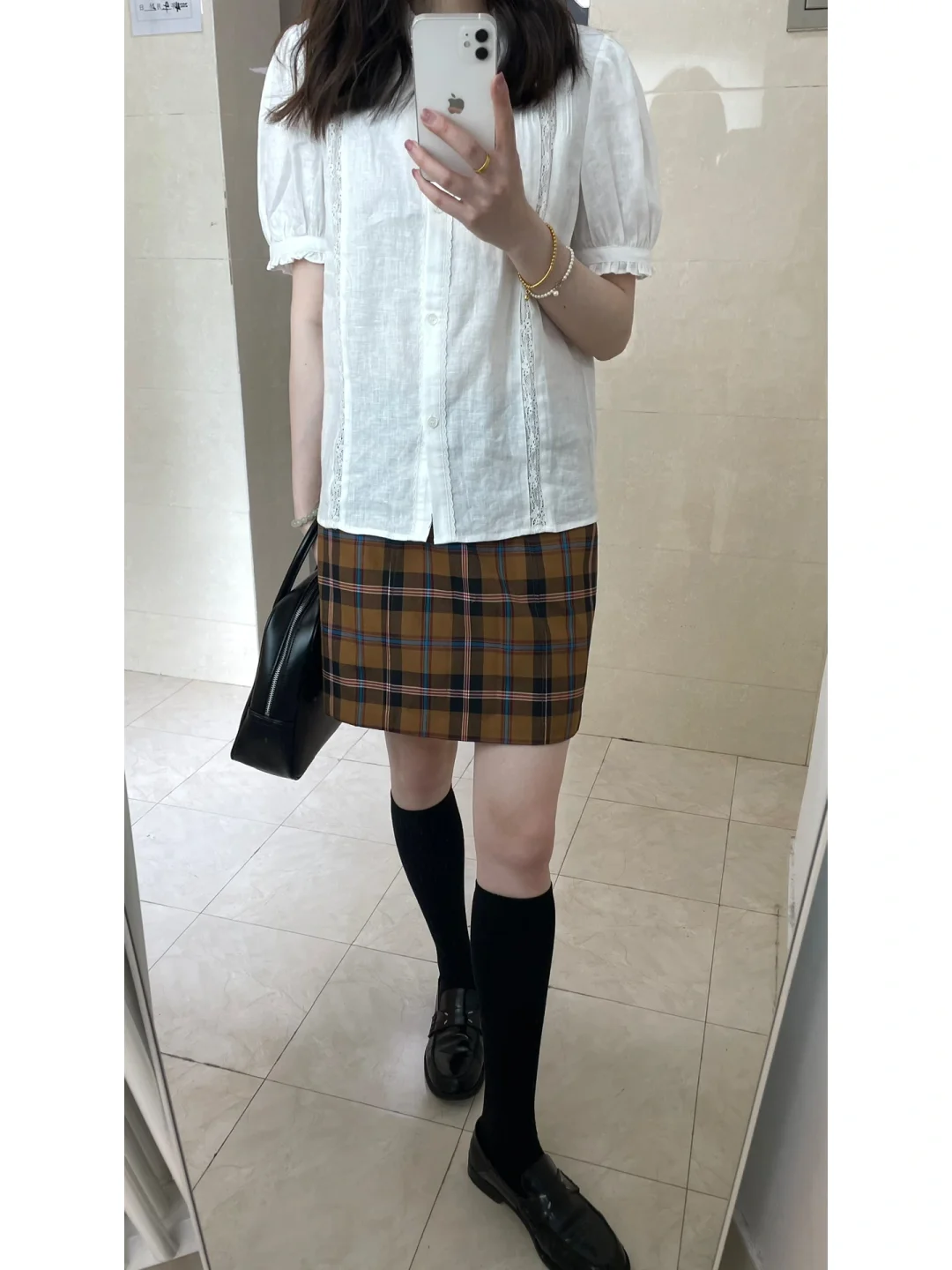 购物分享/复古格纹裙🟤