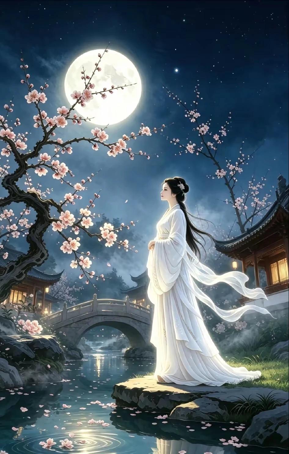 上联：梅开疏影摇寒月
下联：曲径通幽别有天