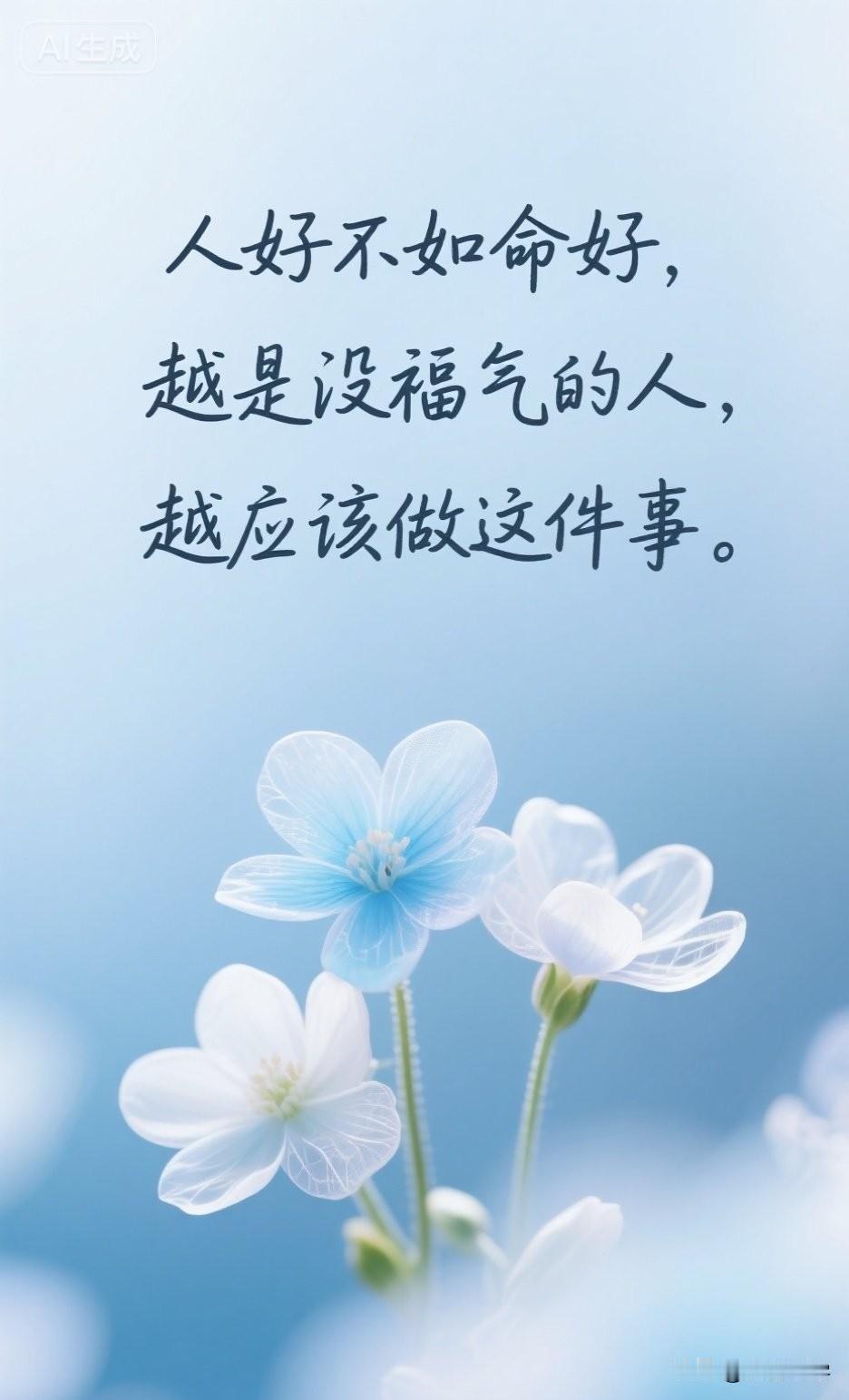 人好不如命好，越是没福气的人，越应该做这件事。

《了凡四训》有言：“命自我立，