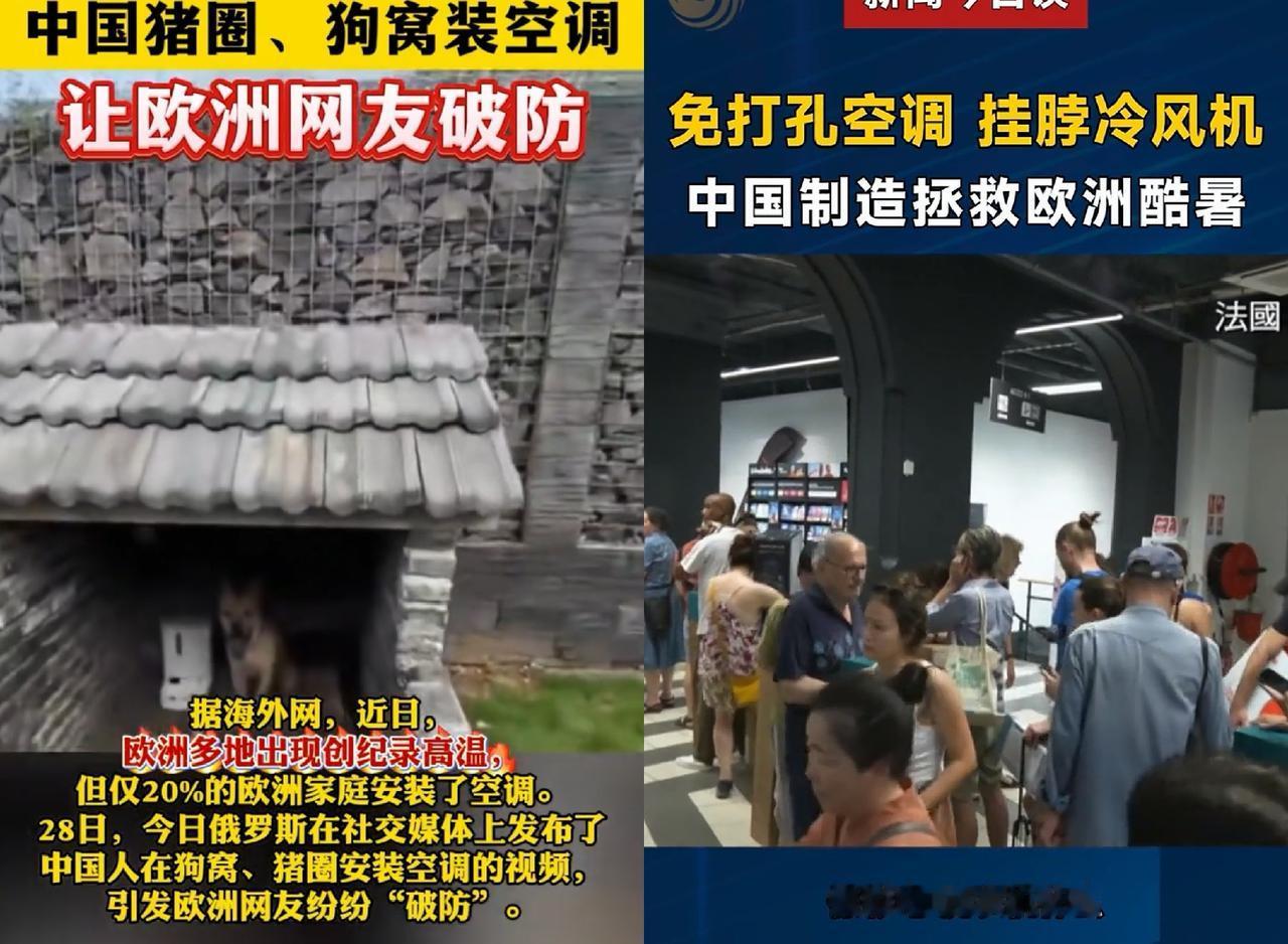 中国猪圈装空调让欧洲网友破防欧洲40℃高温硬扛，审批排队、安装费比机器贵；国内猪